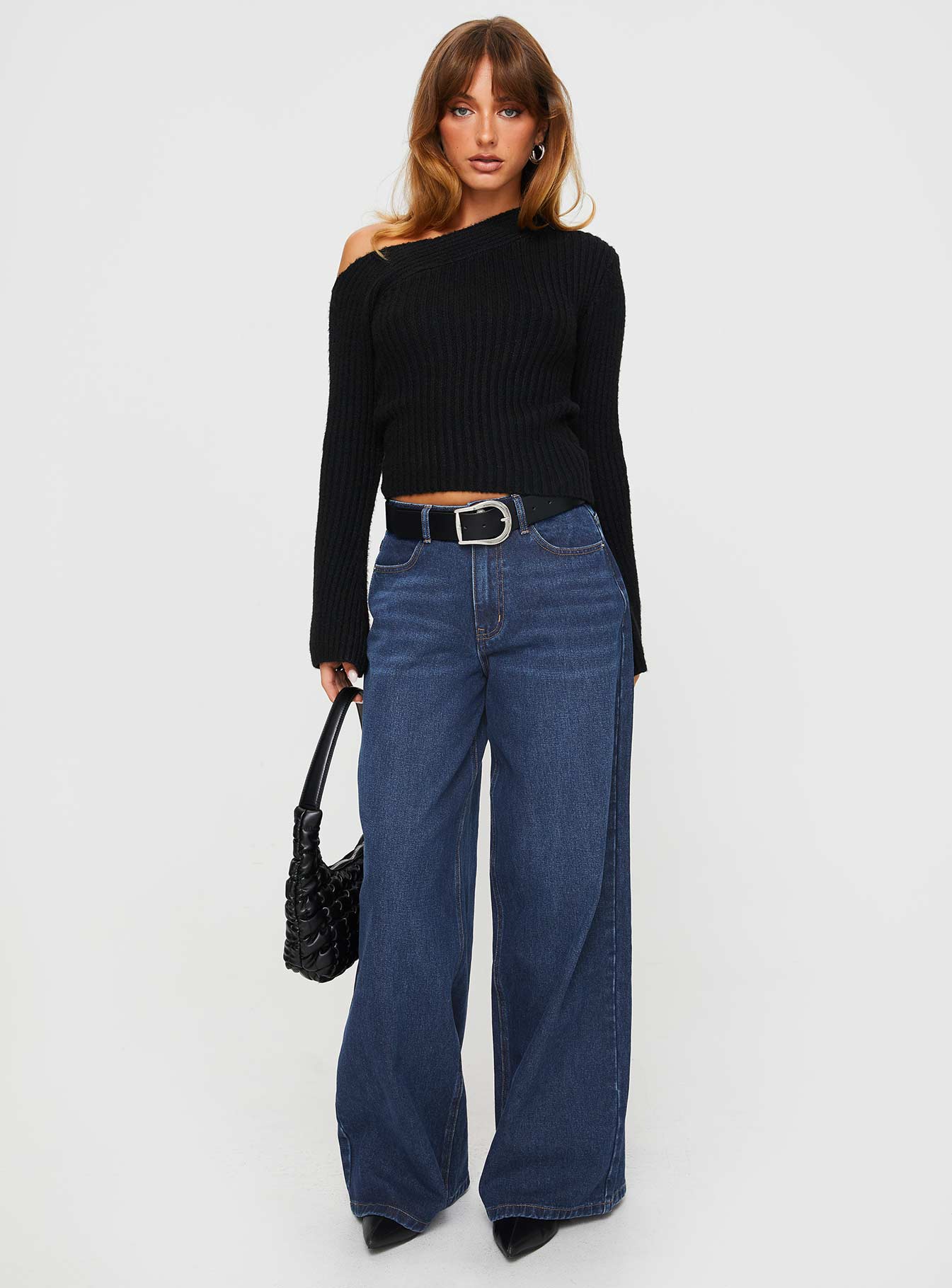 Phillips Cold Shoulder Sweater Black - Image 3