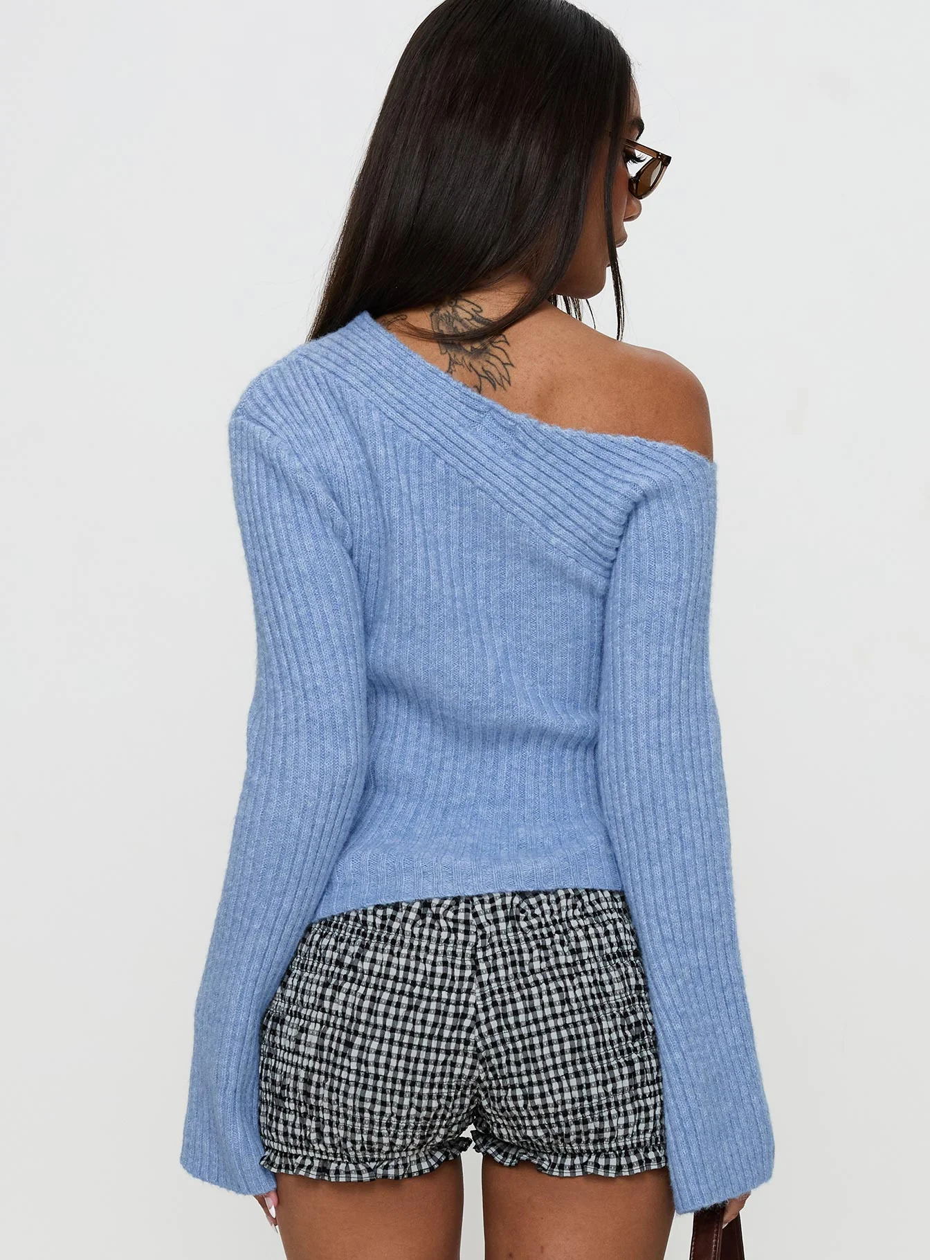 Phillips Cold Shoulder Sweater Blue - Image 5