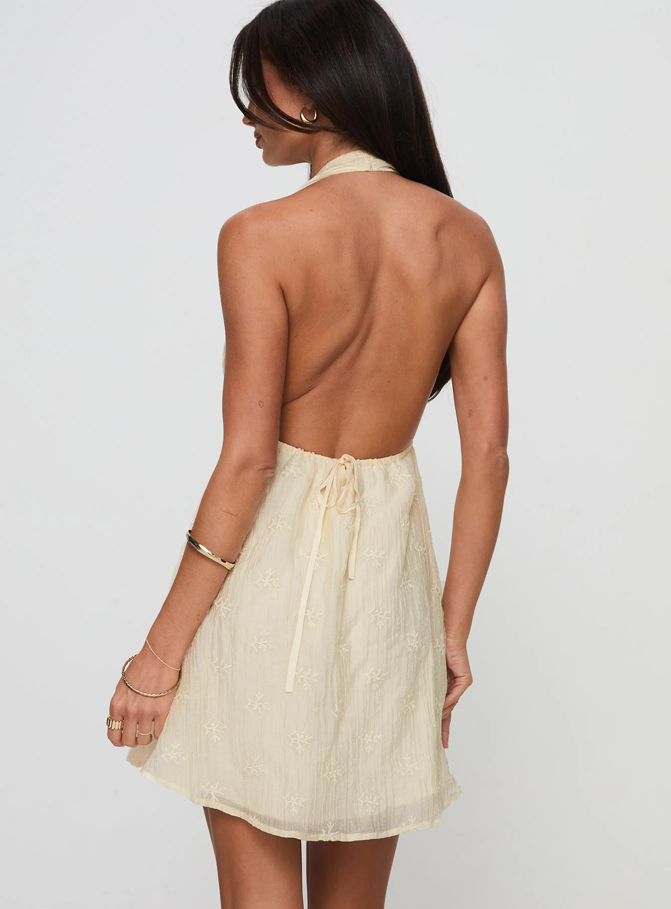 Plus One Mini Dress Beige - Image 4