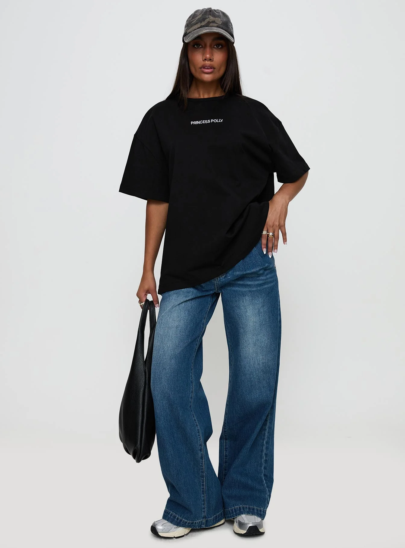 Power Play Active Oversized Tee Black - Image 3