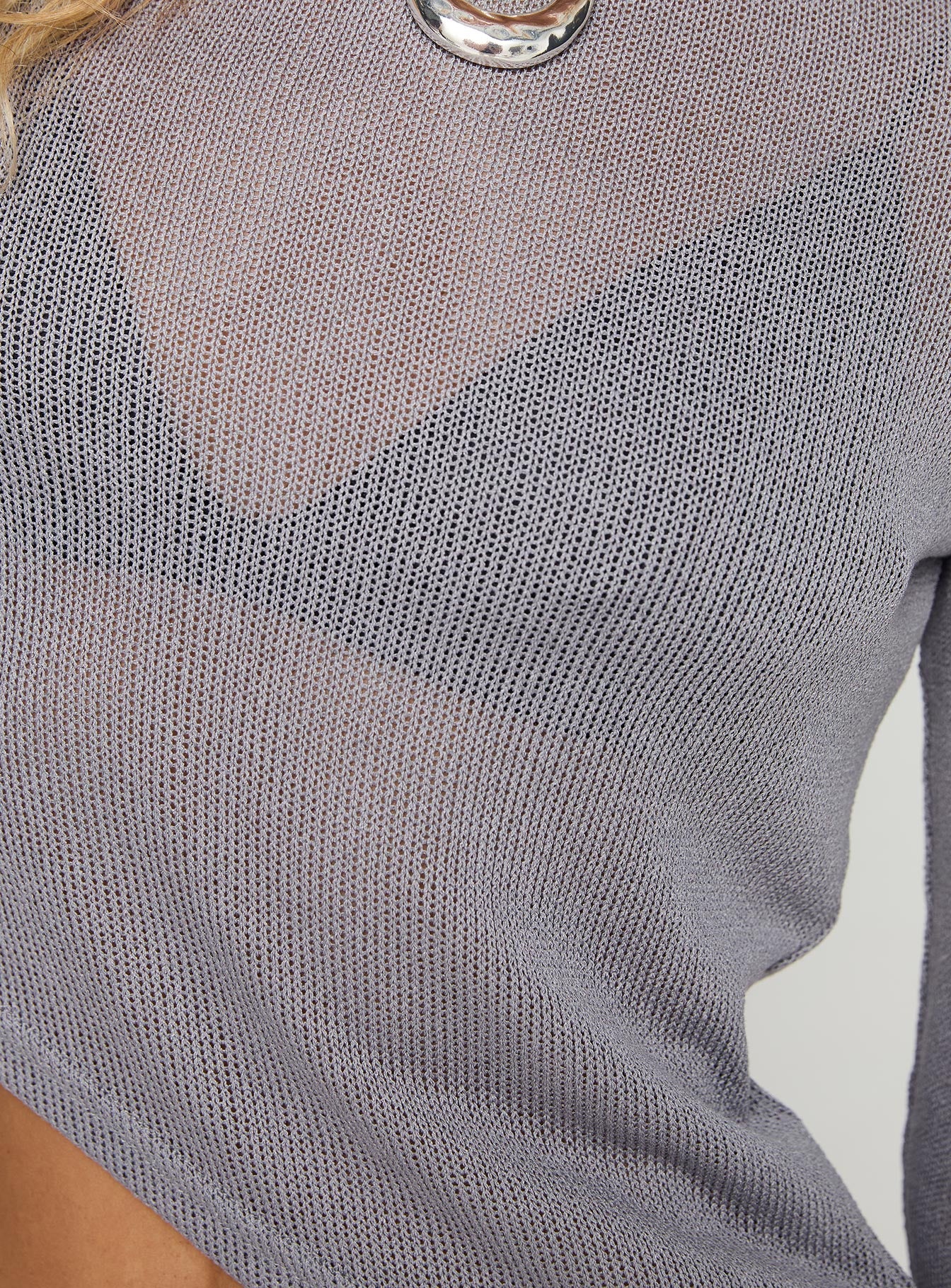 Pratt Long Sleeve Top Grey - Image 6