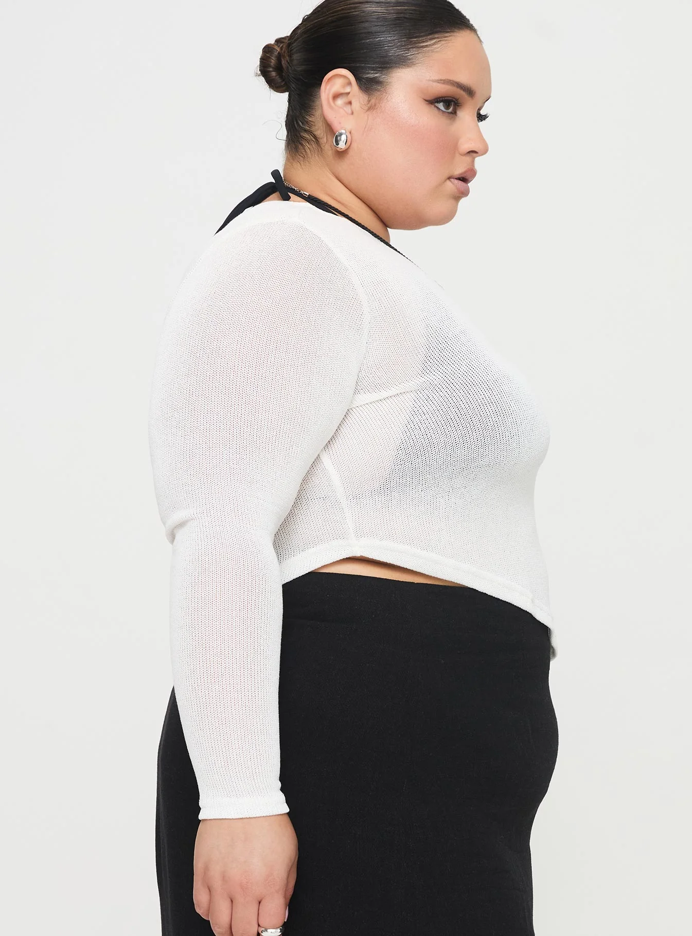 Pratt Long Sleeve Top White Curve - Image 4