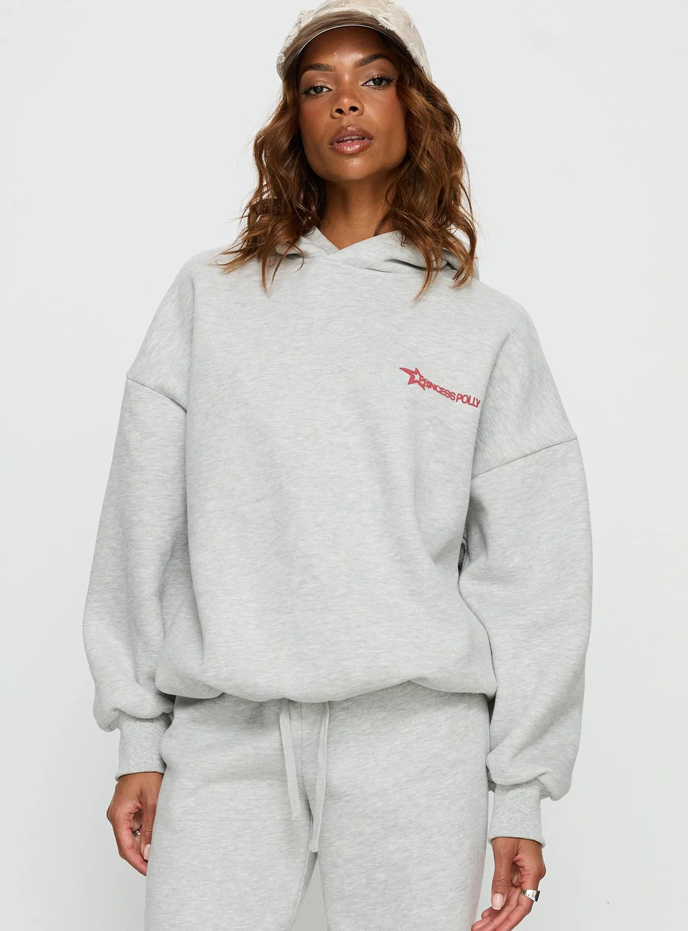 Princess Polly Stargirl Hoodie Grey Marle - Image 2