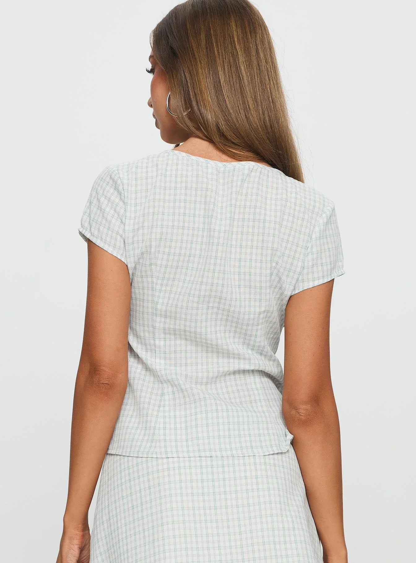 Prominent Wrap Top Green Check - Image 5