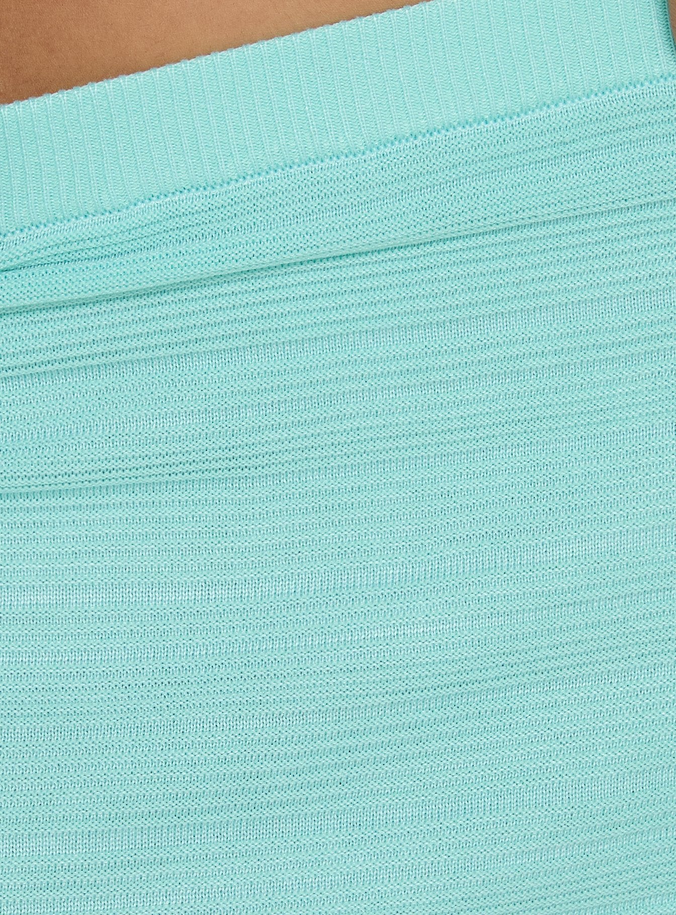 Qwin Knit Mini Skirt Aqua - Image 5