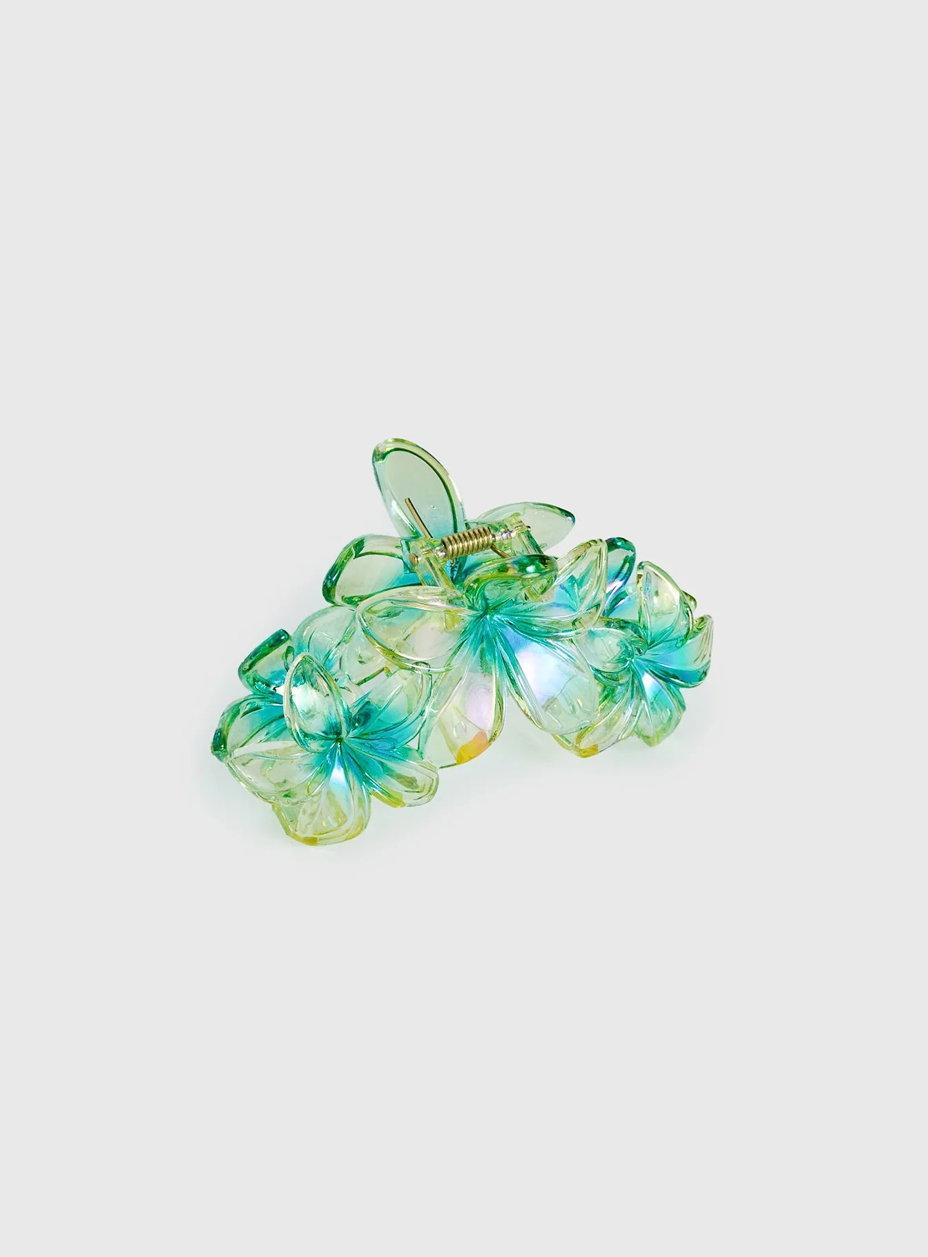 Radiant Beam Floral Hair Clip Yellow / Green - Image 2