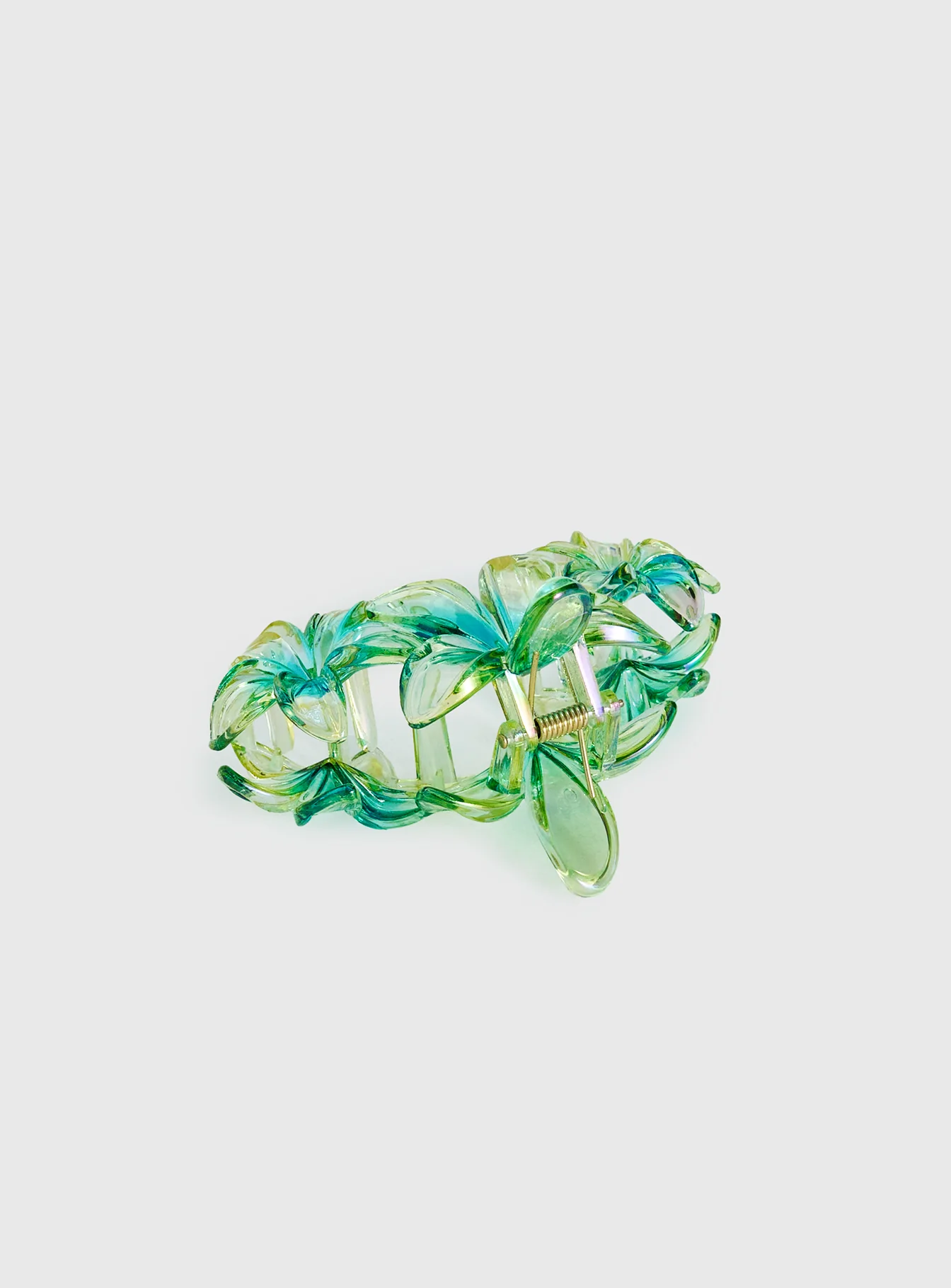 Radiant Beam Floral Hair Clip Yellow / Green - Image 4