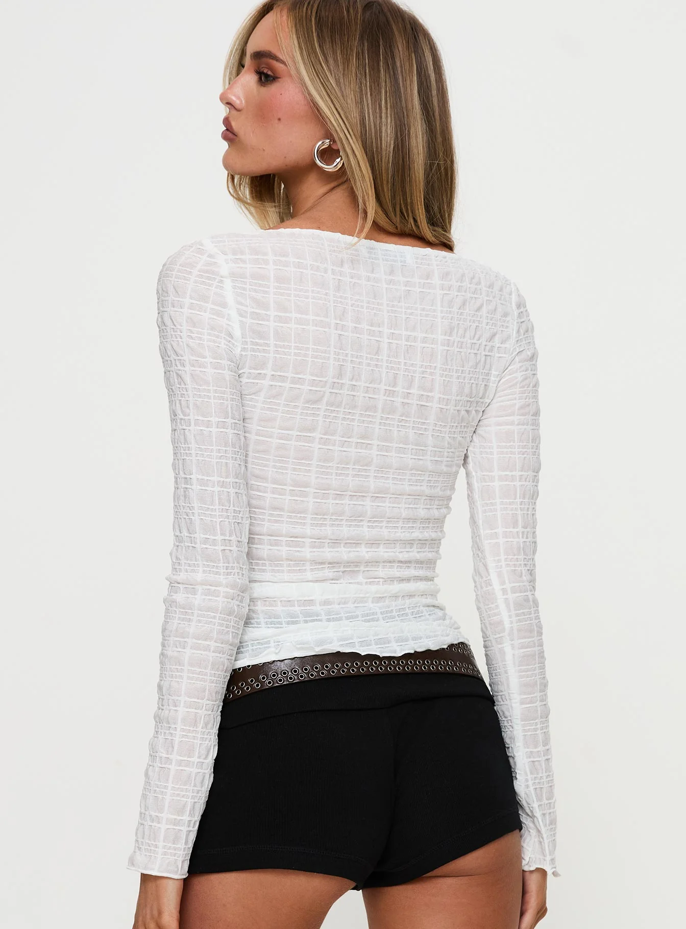 Raelynne Tie Detail Top White - Image 5