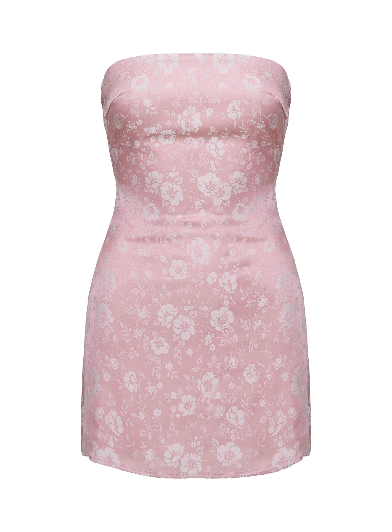 Ramie Strapless Mini Dress Dusty Pink - Image 5