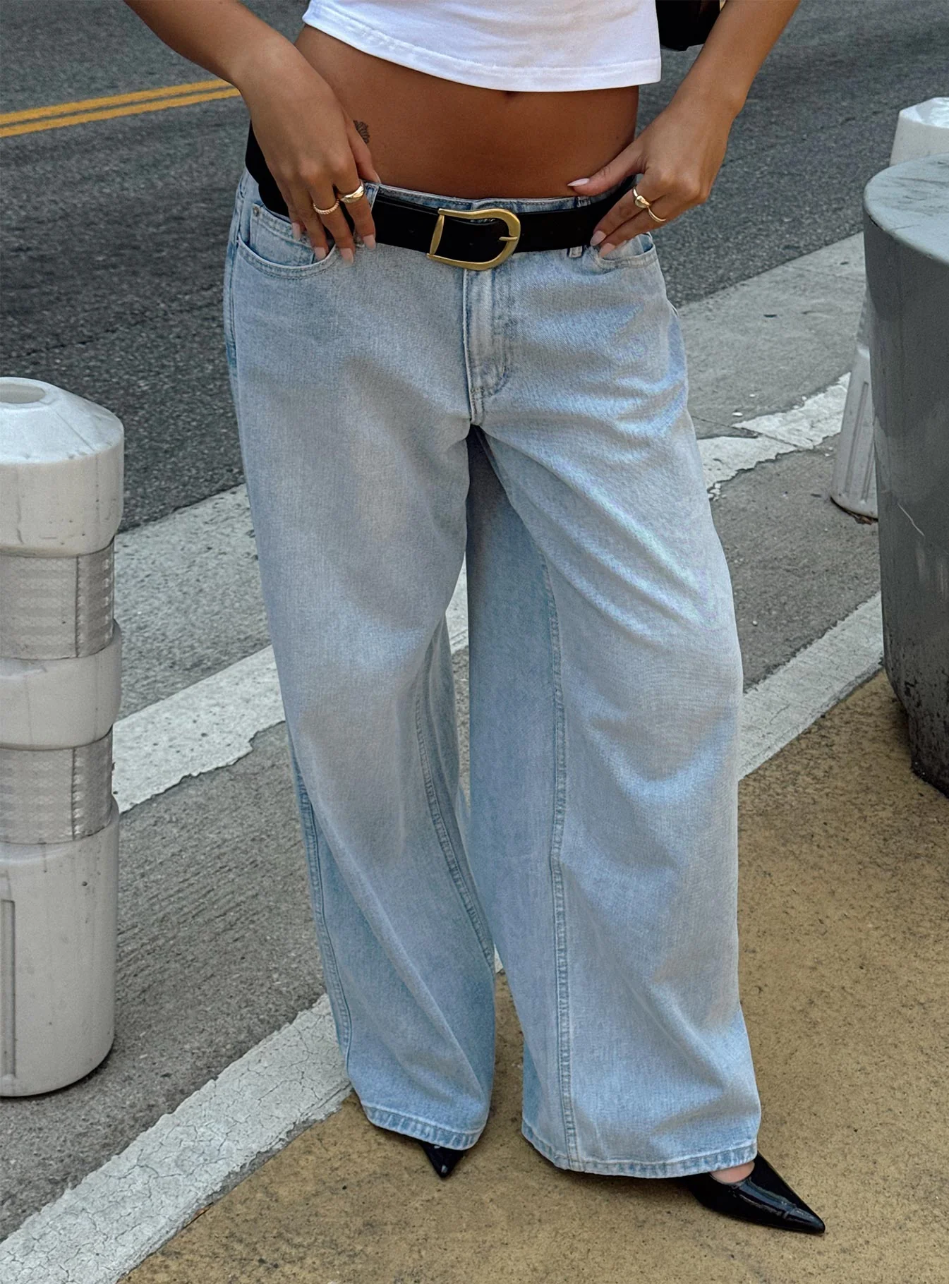 Ramos Low Rise Denim Jeans Light Wash - Image 16