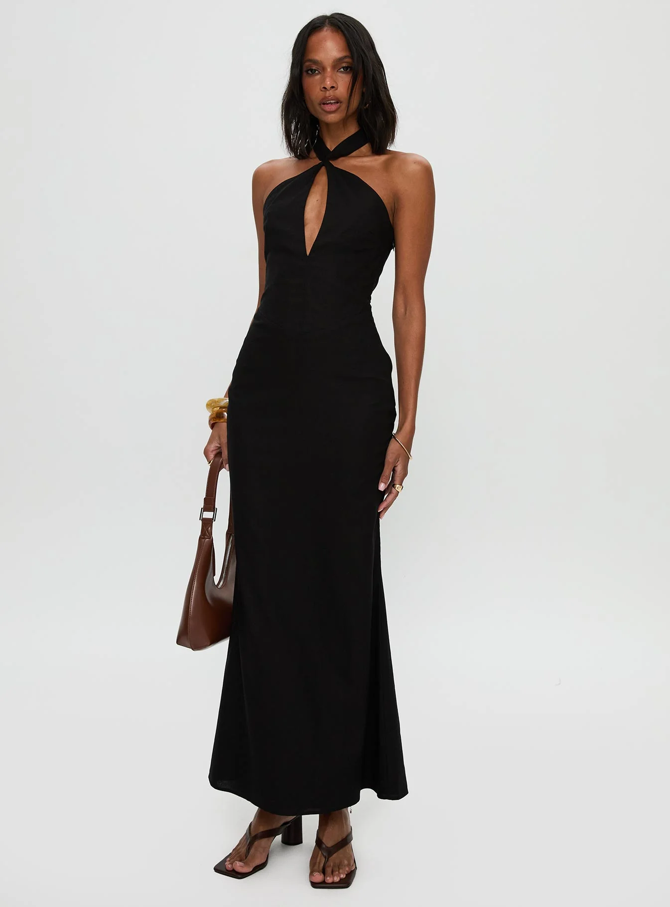 Rapture Halter Maxi Dress Black - Image 2