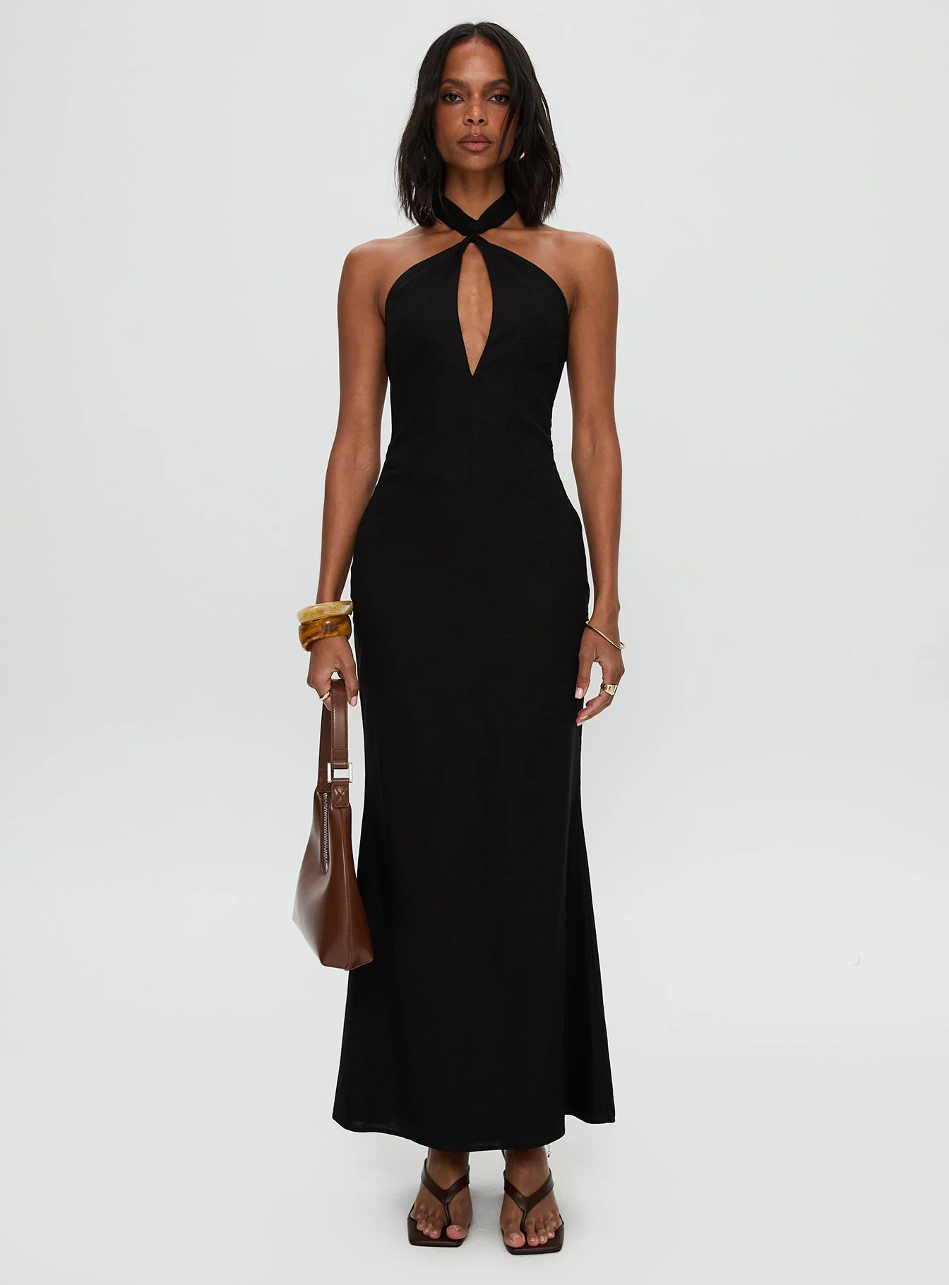 Rapture Halter Maxi Dress Black - Image 6