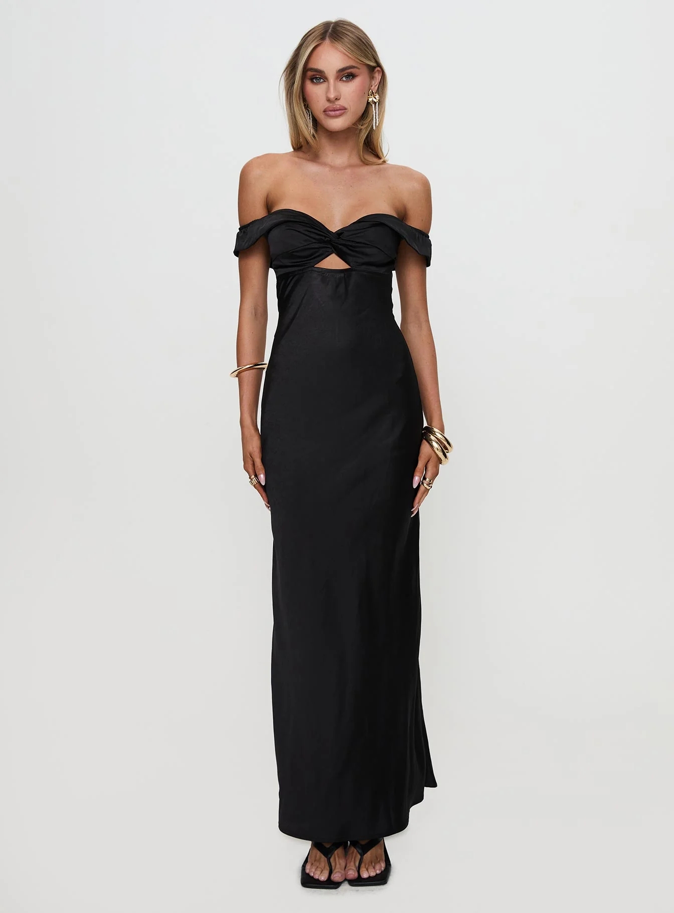 Rava Off The Shoulder Maxi Dress Black - Image 6