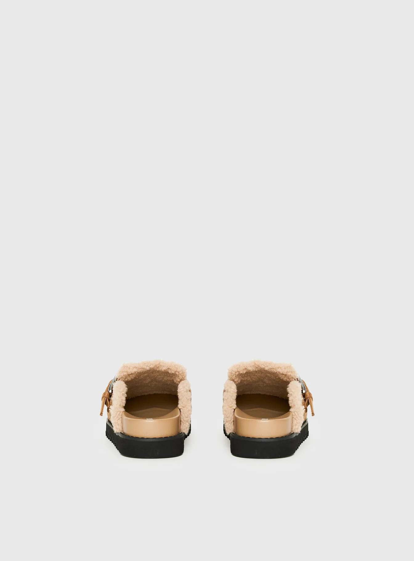 Raxton Faux Suede Clogs Brown - Image 4