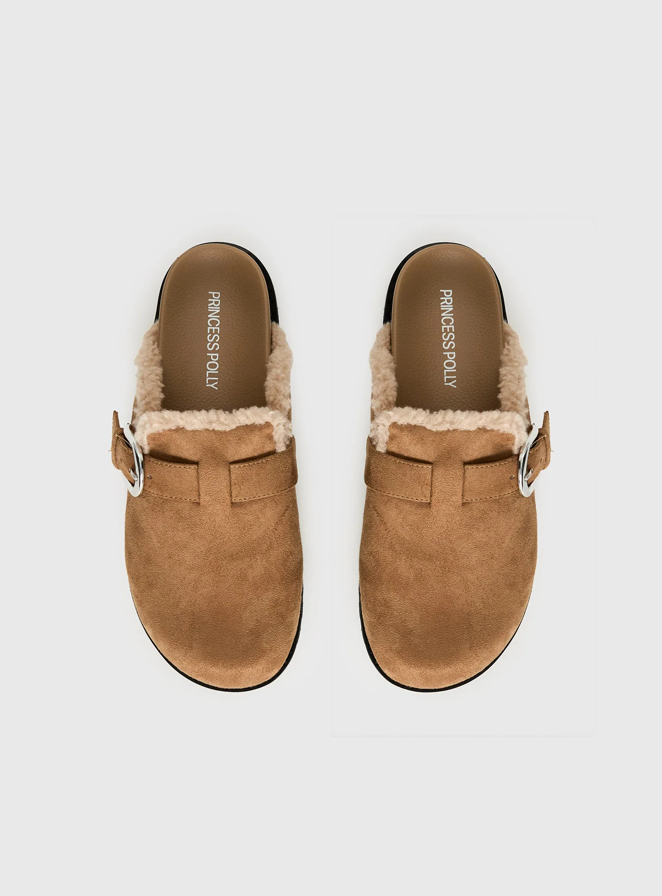 Raxton Faux Suede Clogs Brown - Image 5