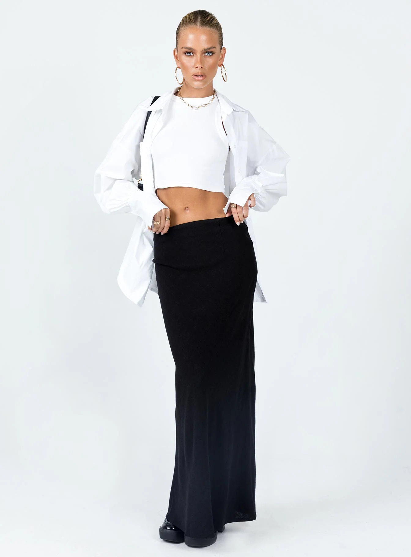 Jodie Maxi Skirt Black - Image 2
