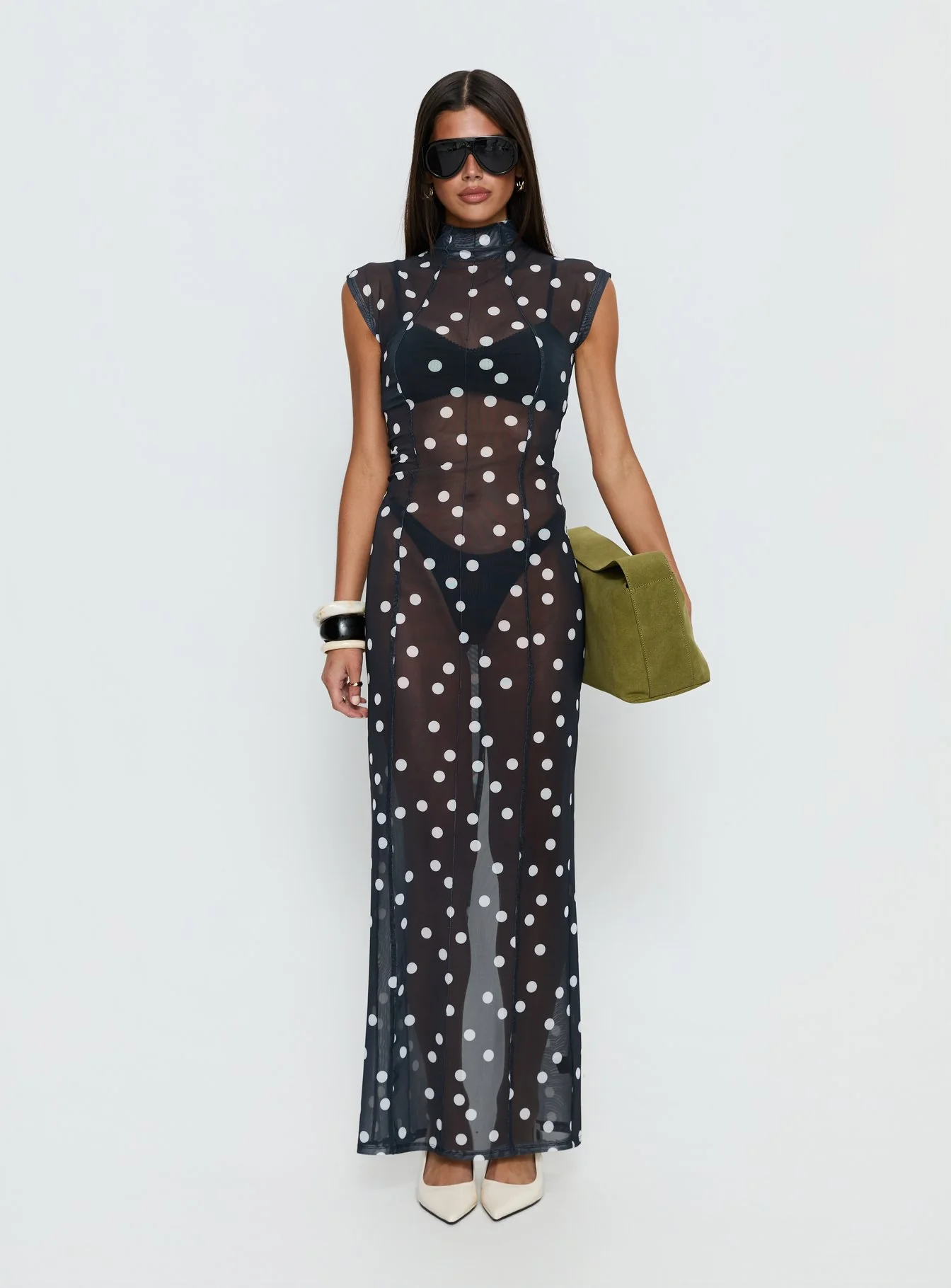 Redefined Maxi Dress Noir Polka - Image 6