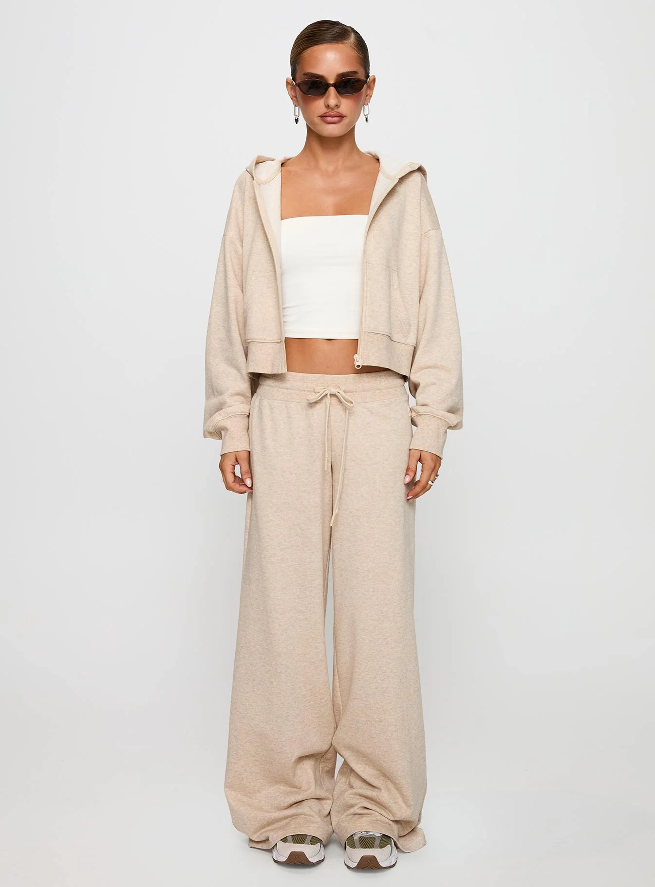 Revive Zip Through Hoodie Oat Marle - Image 7