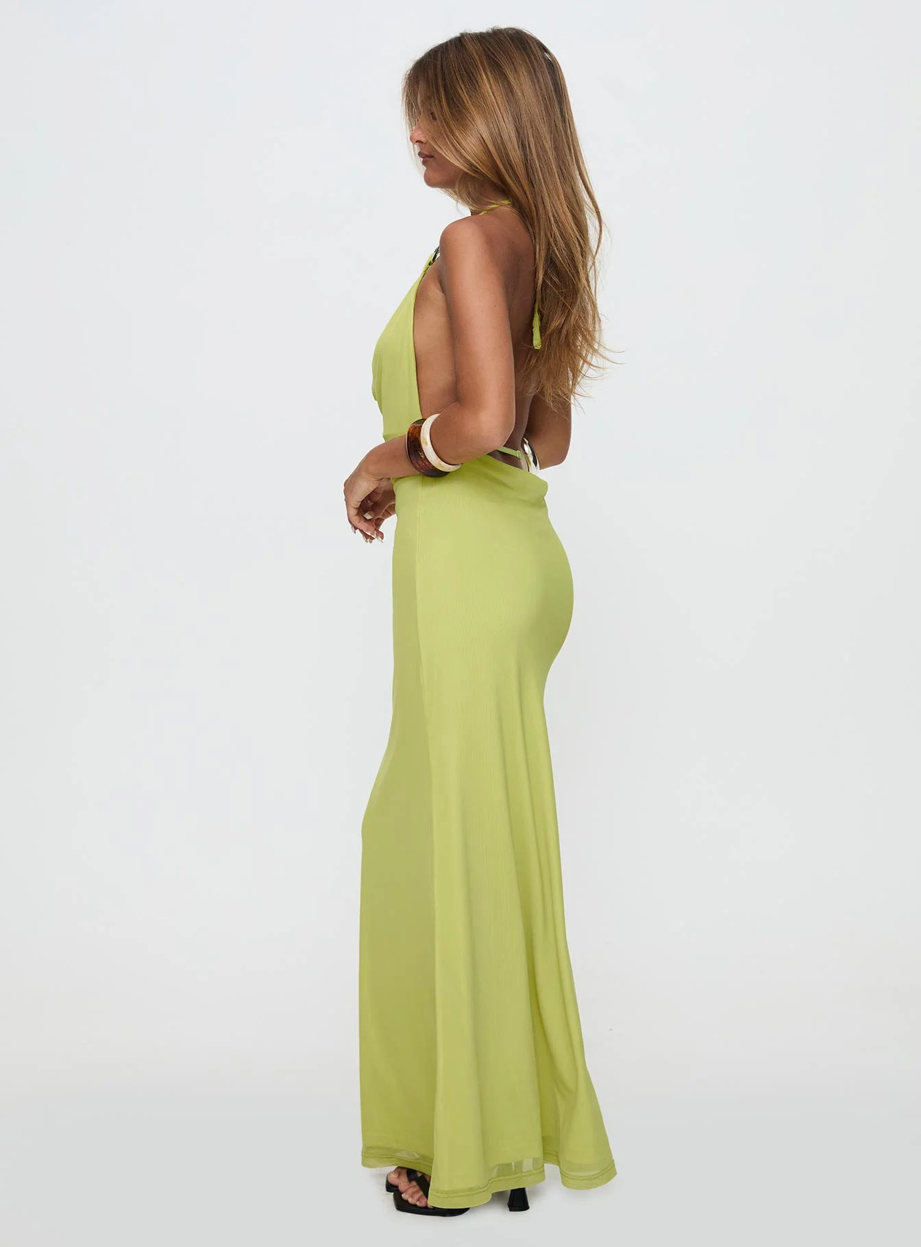 Rhaenyra Halter Maxi Dress Green - Image 4