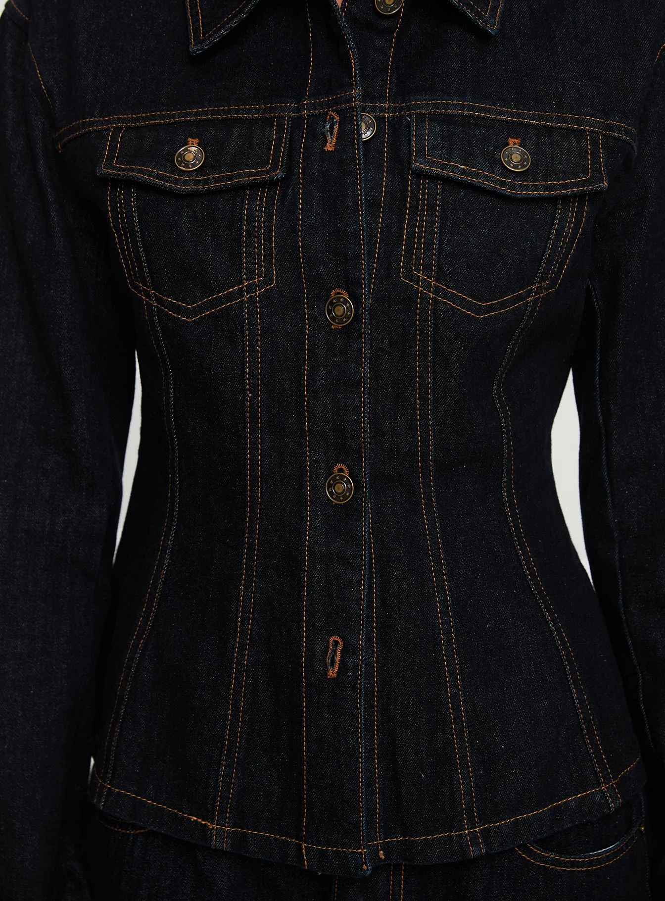 Rider Denim Jacket Dark Denim - Image 7
