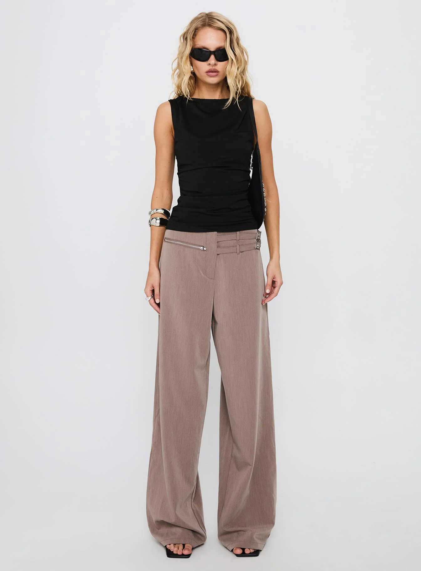 Rinah Belted Pants Brown - Image 7