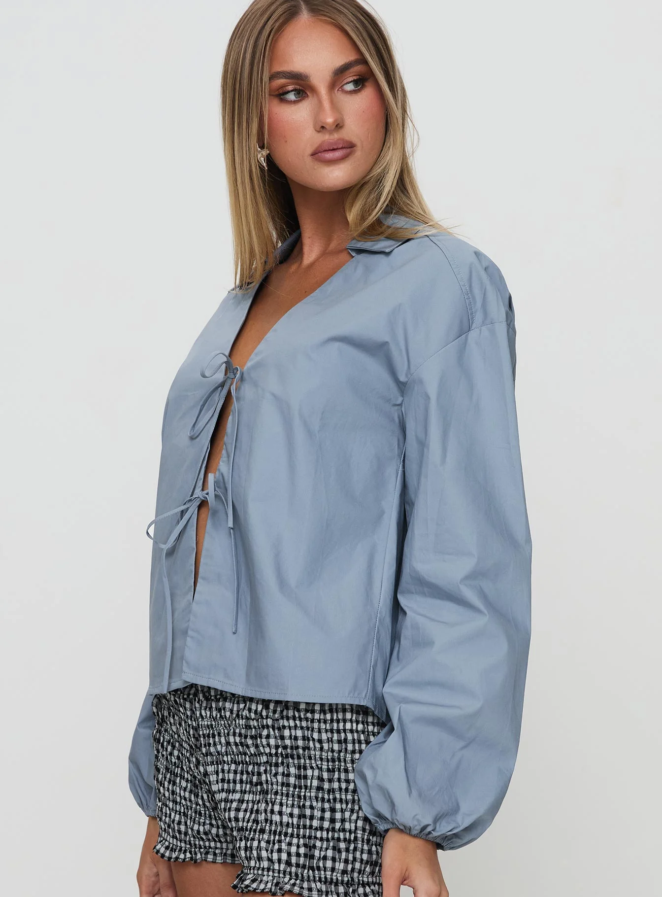 Rinon Long Sleeve Top Steel - Image 4