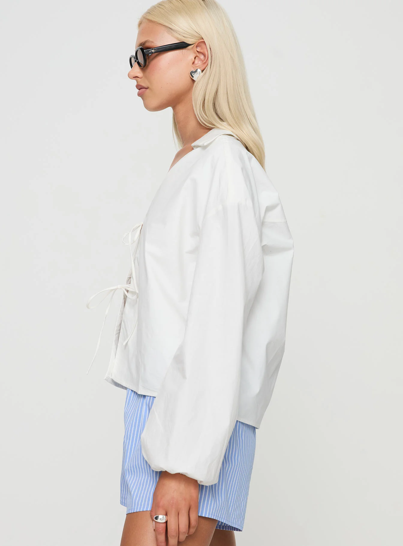 Rinon Long Sleeve Top White - Image 4