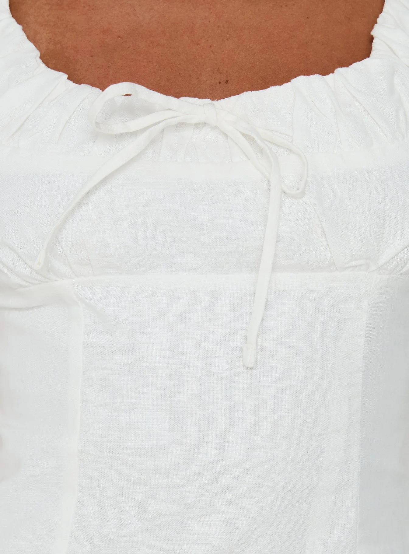 Rozalea Ruched Mini Dress White - Image 6