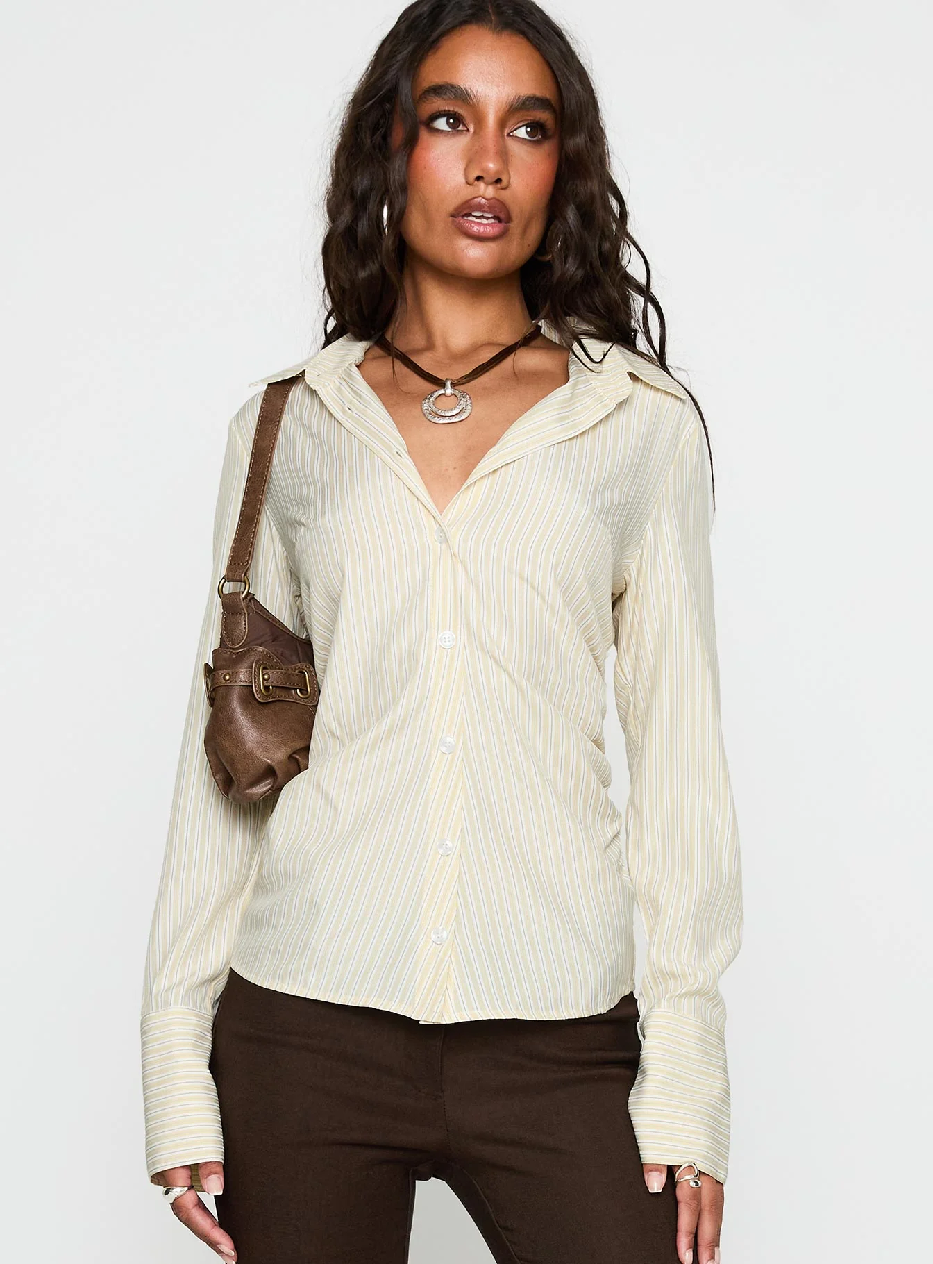 Rush Hour Long Sleeve Top Yellow Stripe - Image 2