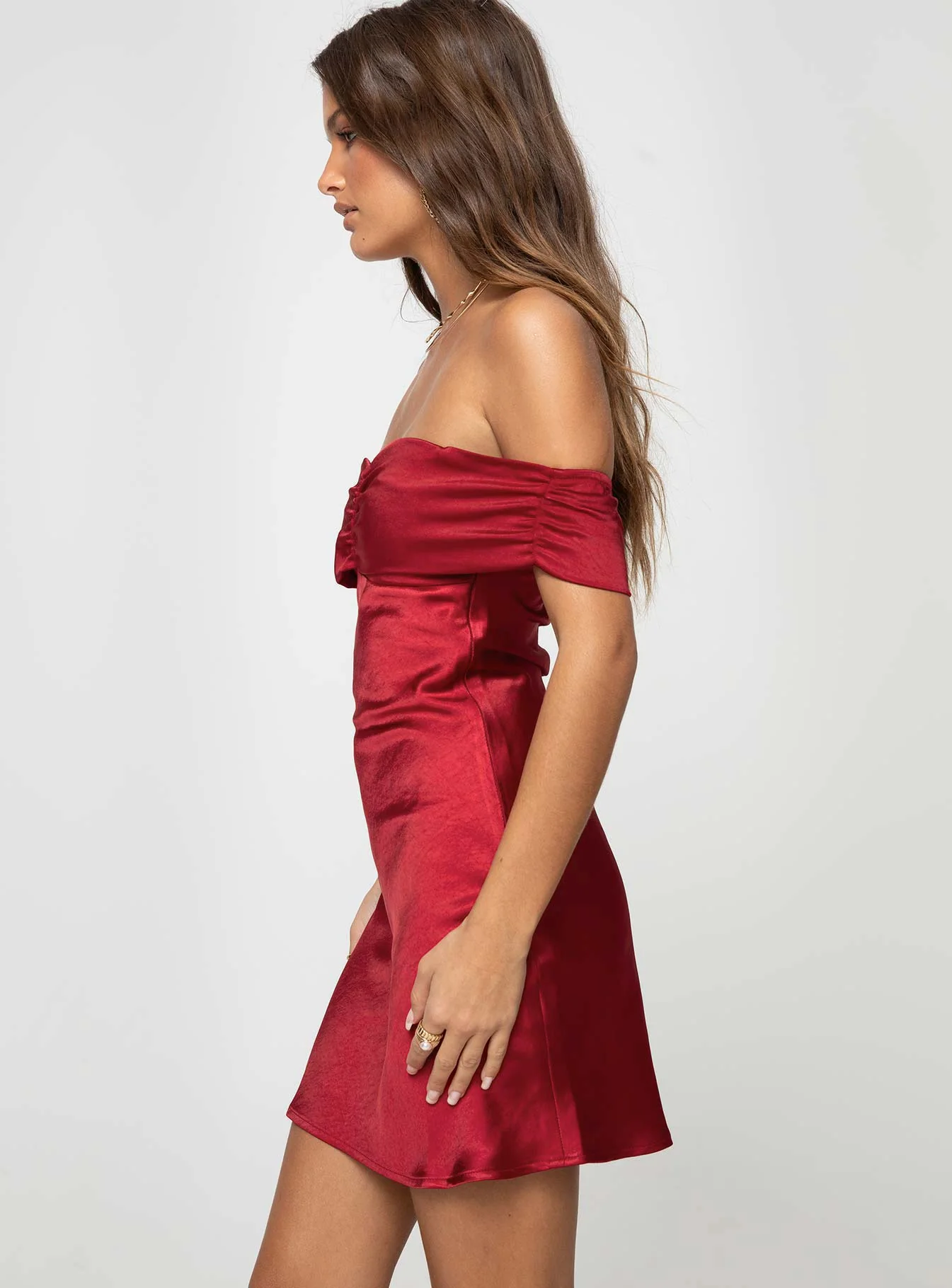 Sadee Mini Dress Red Petite - Image 3