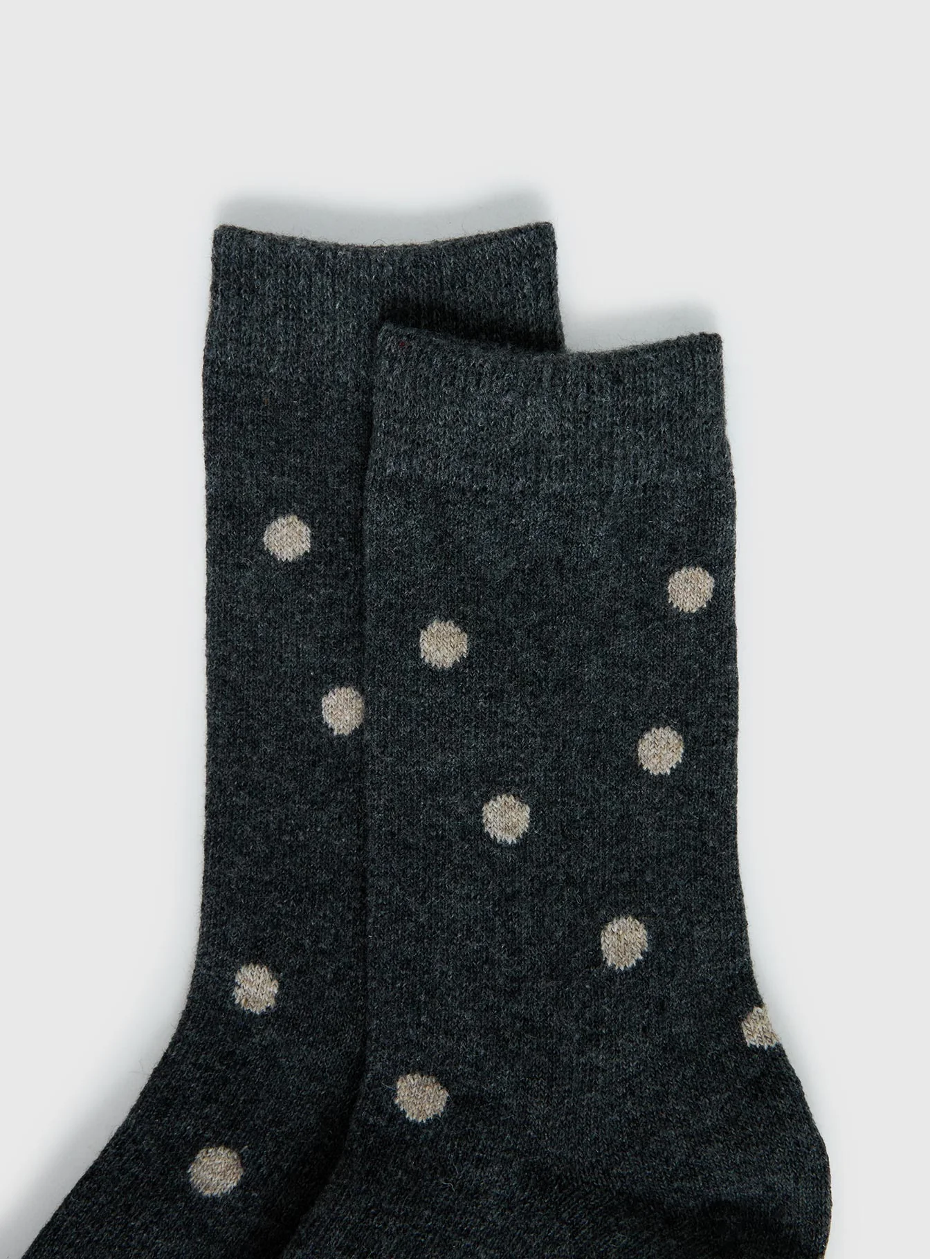 Safire Socks Grey / Beige Polka Dot - Image 3