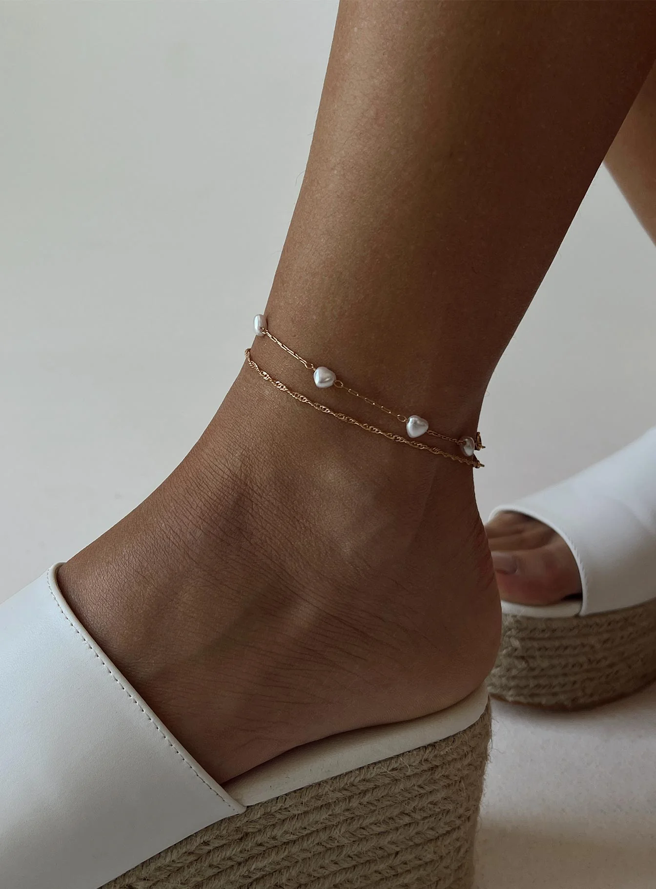 Sakina Pearl Anklet Pack Gold - Image 4