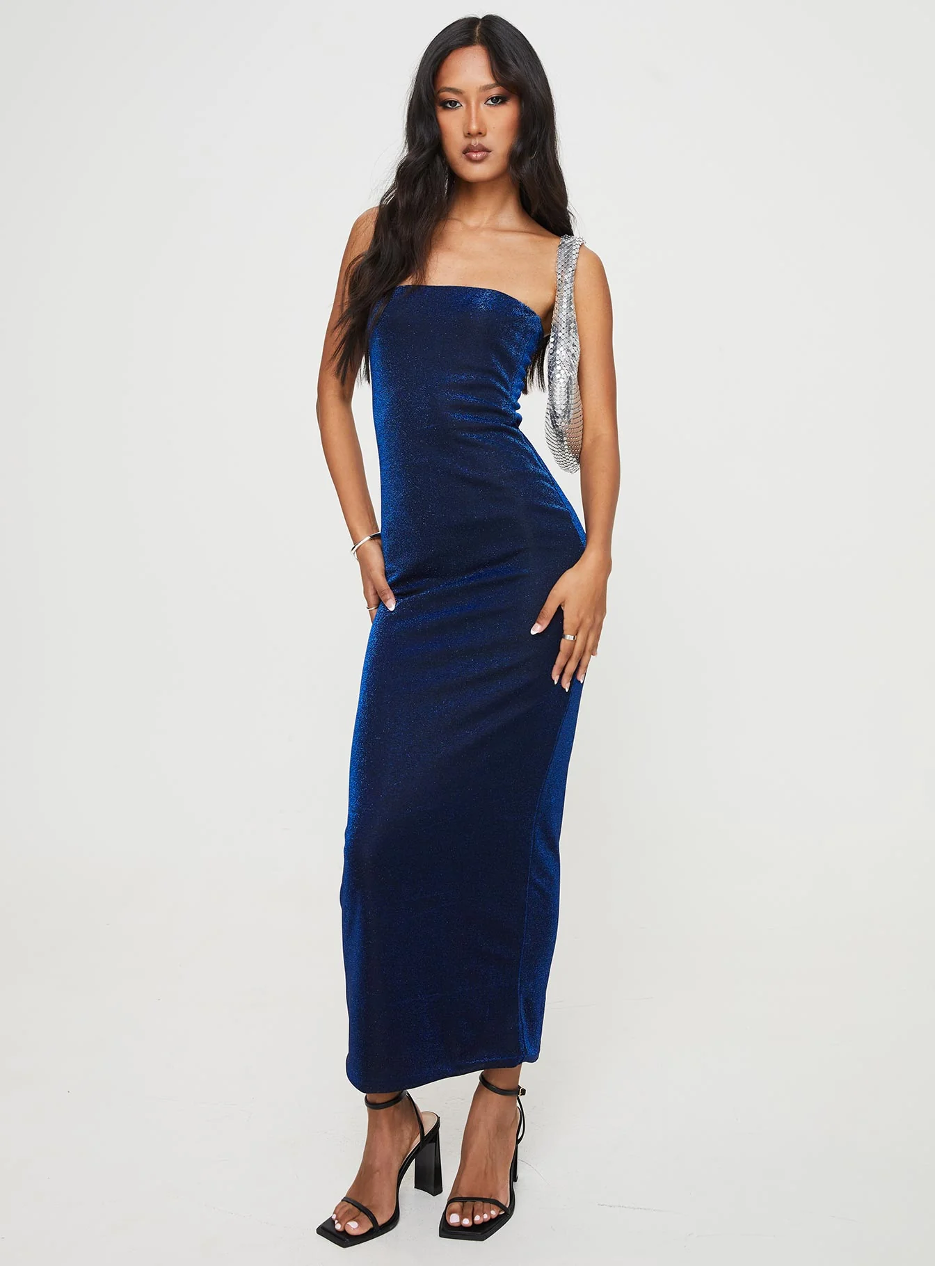 Samper Strapless Maxi Dress Navy - Image 2
