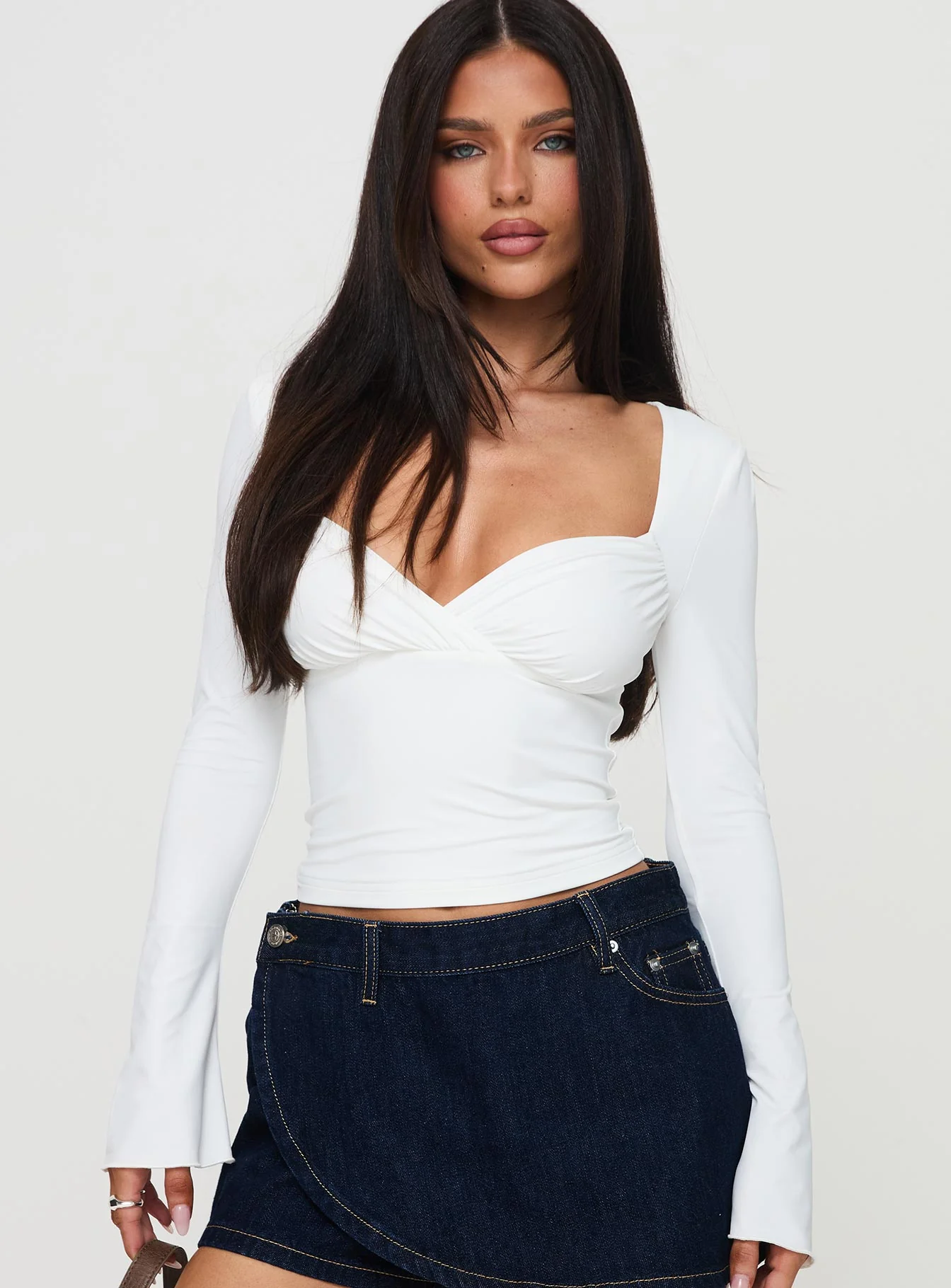 Sampson Long Sleeve Top White - Image 2