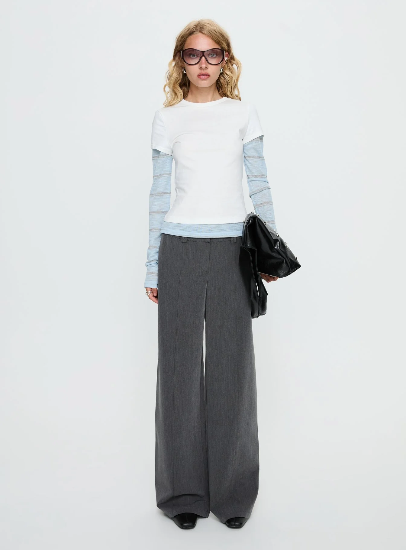 Sarito Low Rise Straight Leg Pants Grey - Image 7