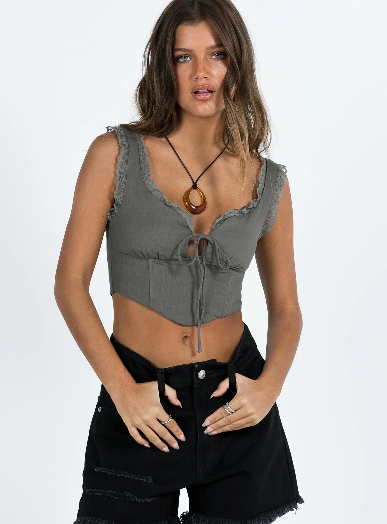 Scarlett Top Slate Grey - Image 2
