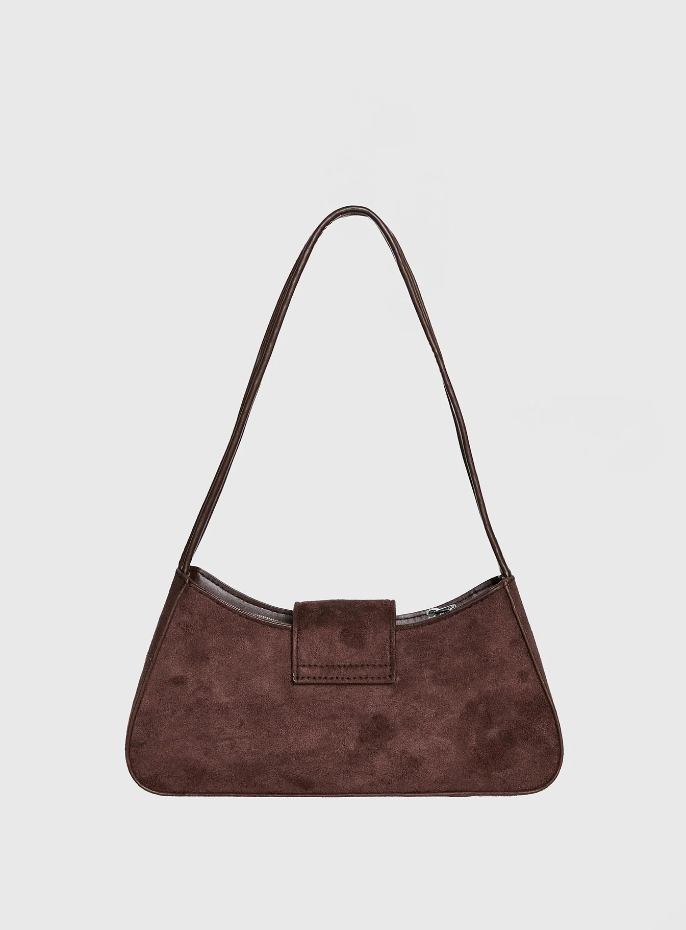 Scotlyn Shoulder Bag Faux Suede Brown - Image 4
