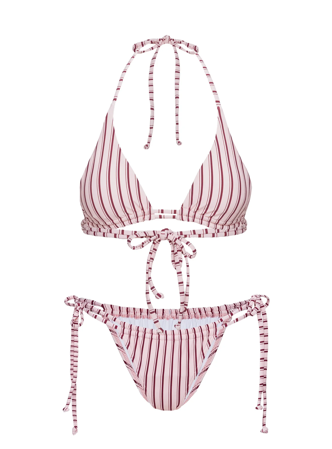 Seahaven Traingle Bikini Top Pink Stripe - Image 5