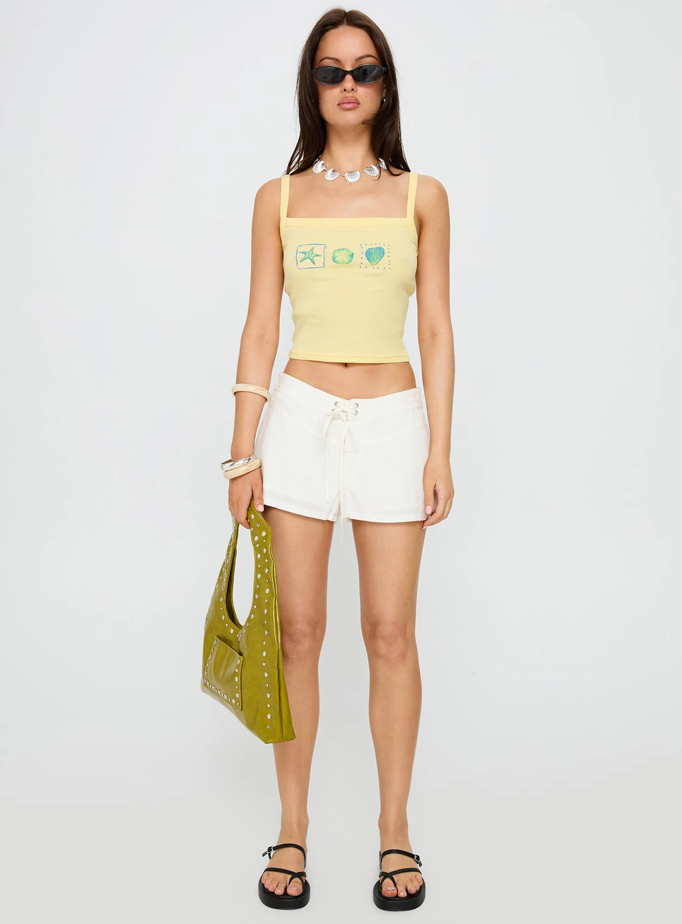 Seashore Shells Graphic Tank Yellow - Image 7