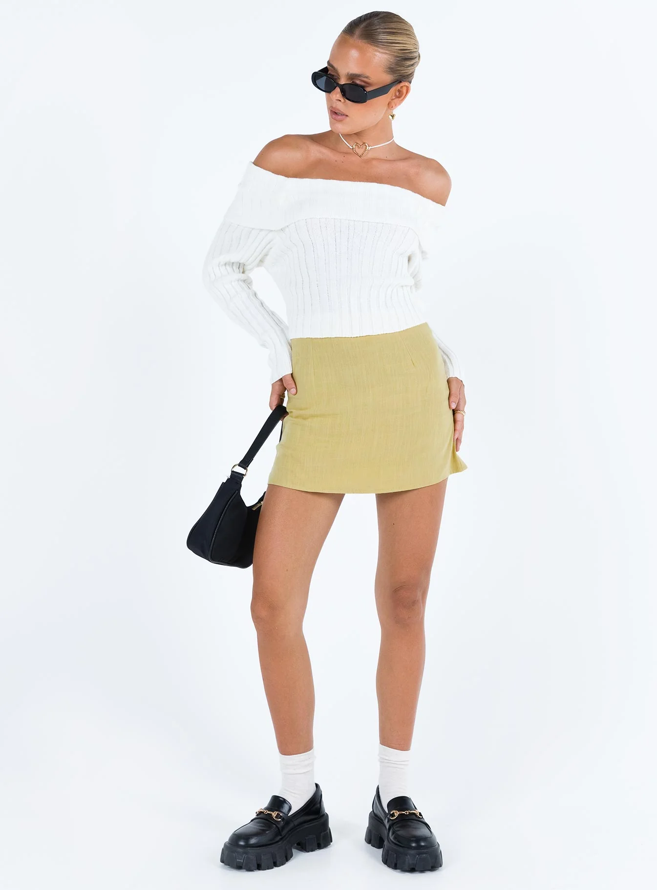 Selby Mini Skirt Lemon - Image 3