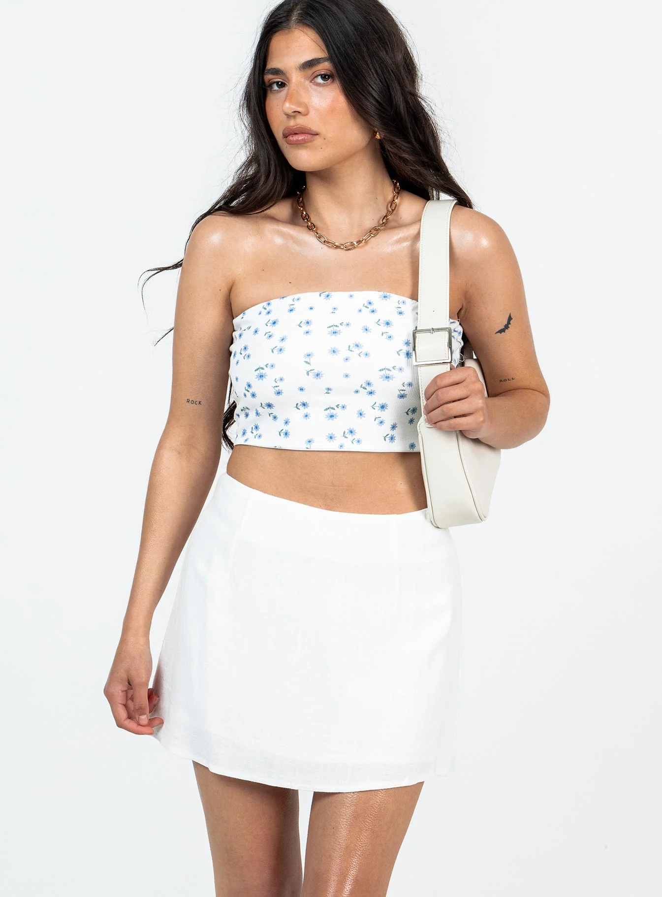 Selby Mini Skirt White Petite - Image 3