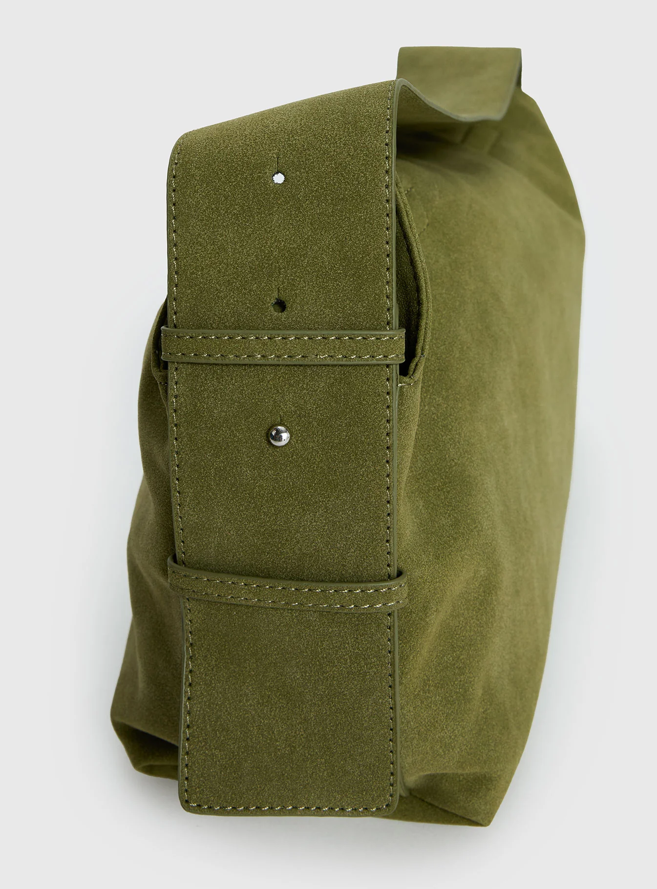 Seraphia Faux Suede Shoulder Bag Green - Image 5