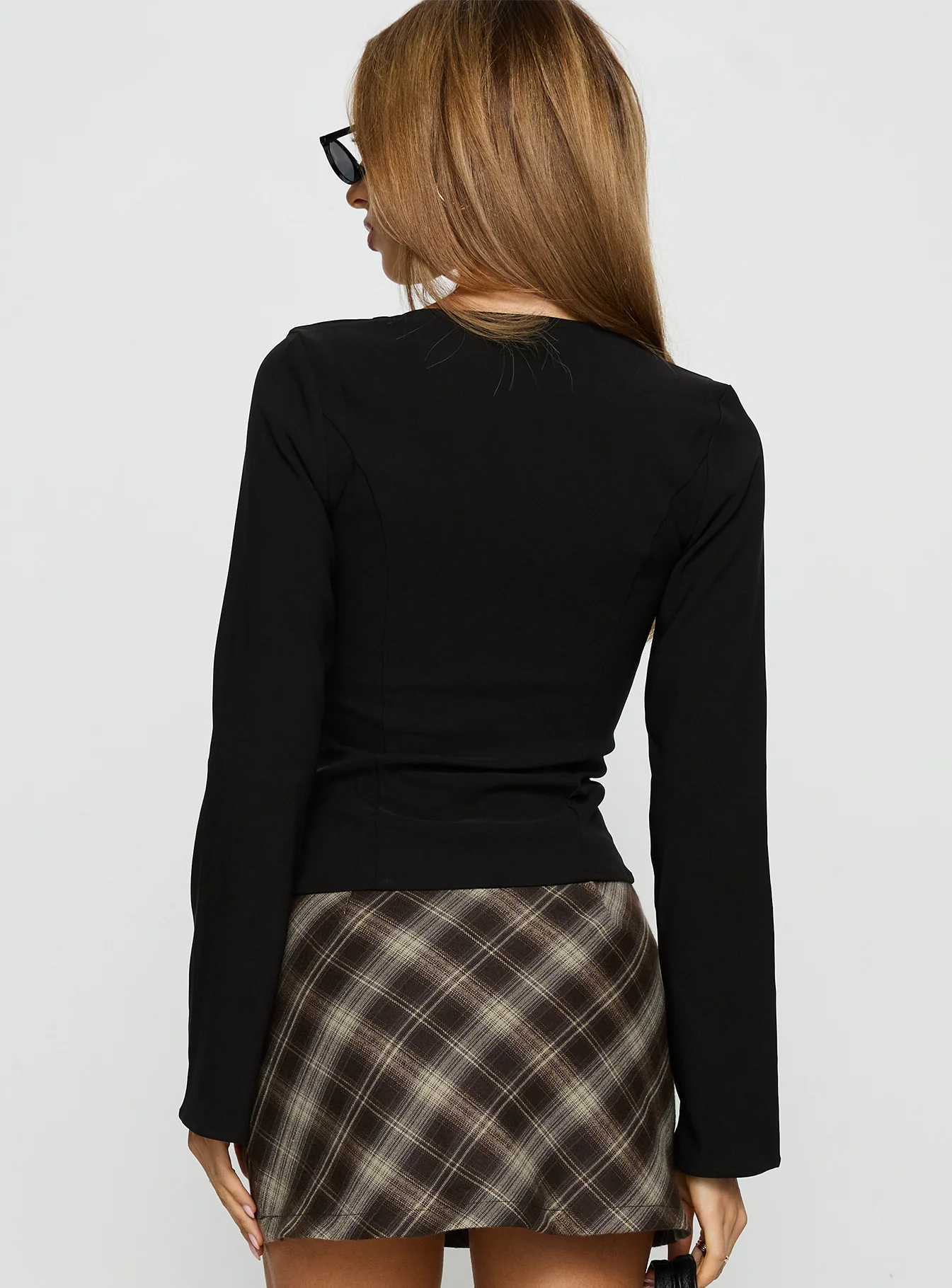 Serefina Long Sleeve Top Black - Image 4