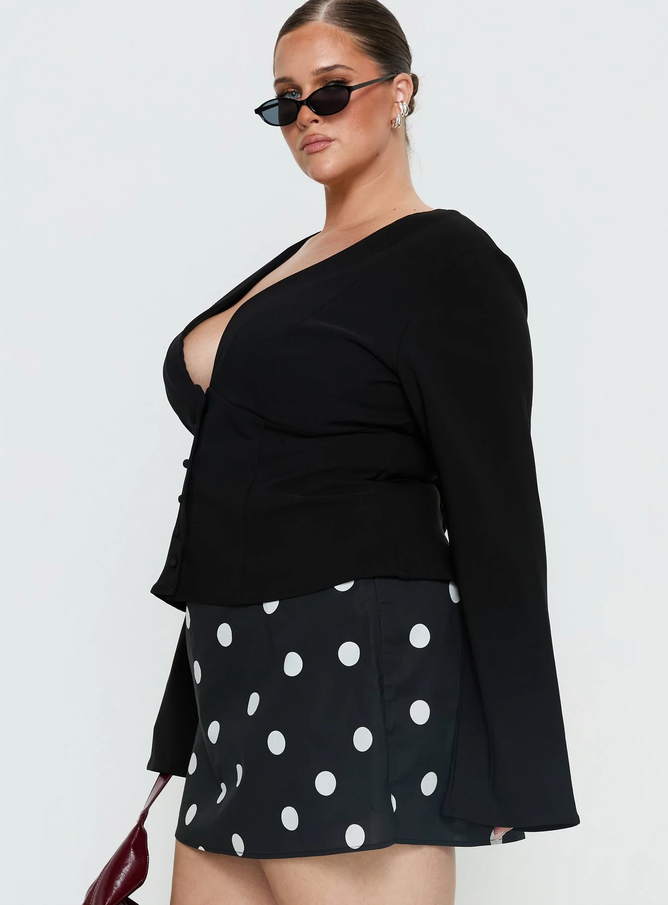 Serefina Long Sleeve Top Black Curve - Image 3