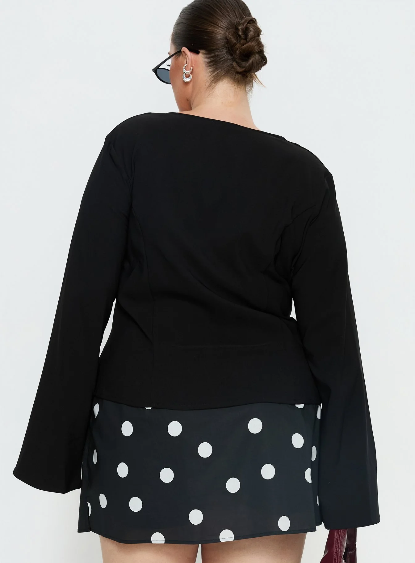 Serefina Long Sleeve Top Black Curve - Image 4