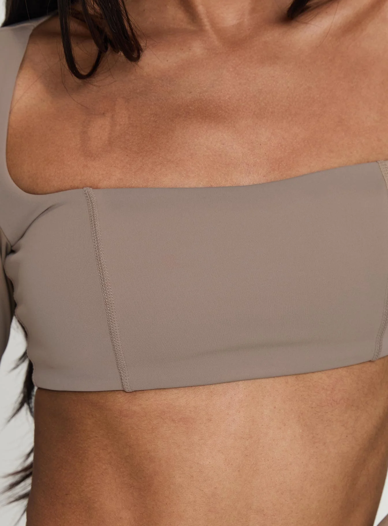 Set Point Active Square Neck Long Sleeve Top Taupe - Image 6