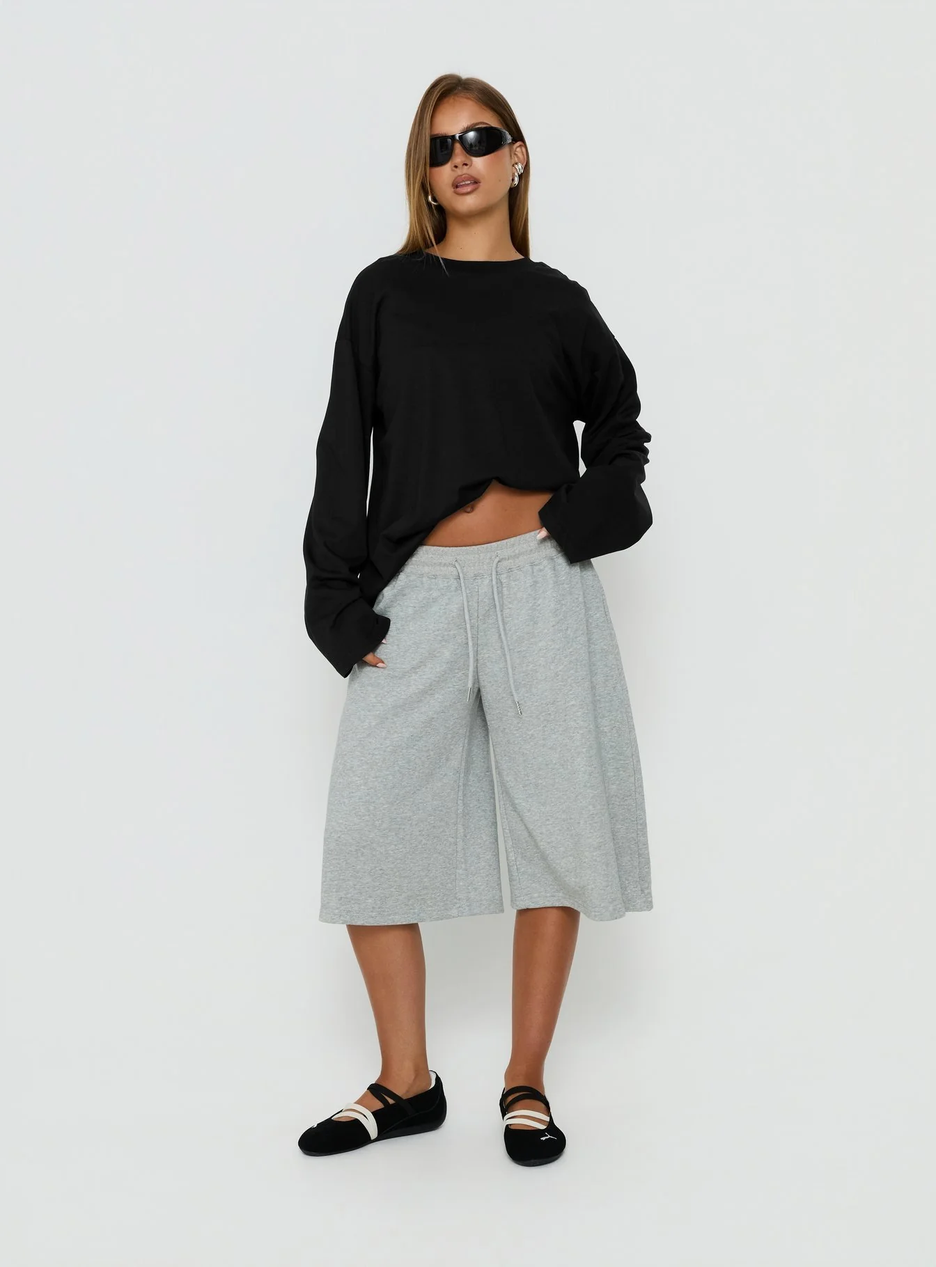 Settle Down Long Sleeve Top Black - Image 3