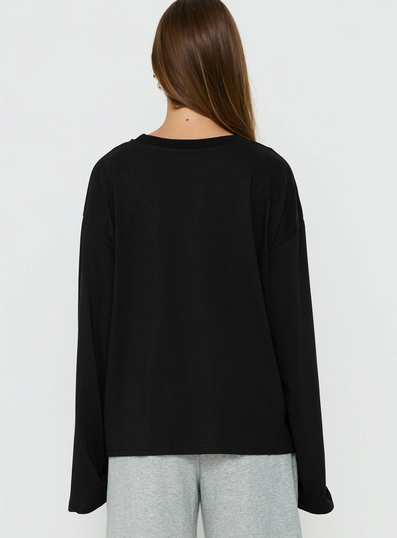Settle Down Long Sleeve Top Black - Image 5
