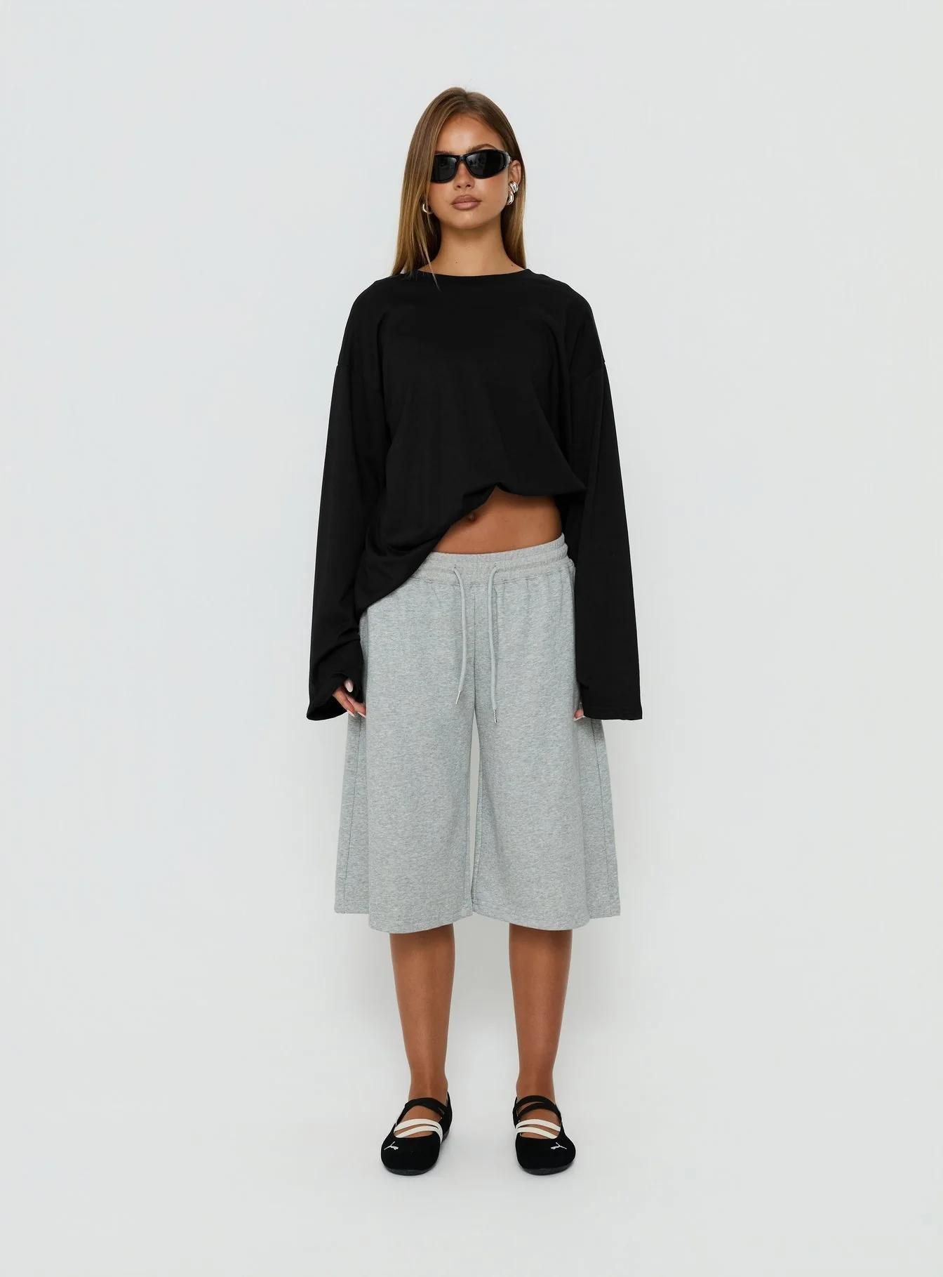 Settle Down Long Sleeve Top Black - Image 7