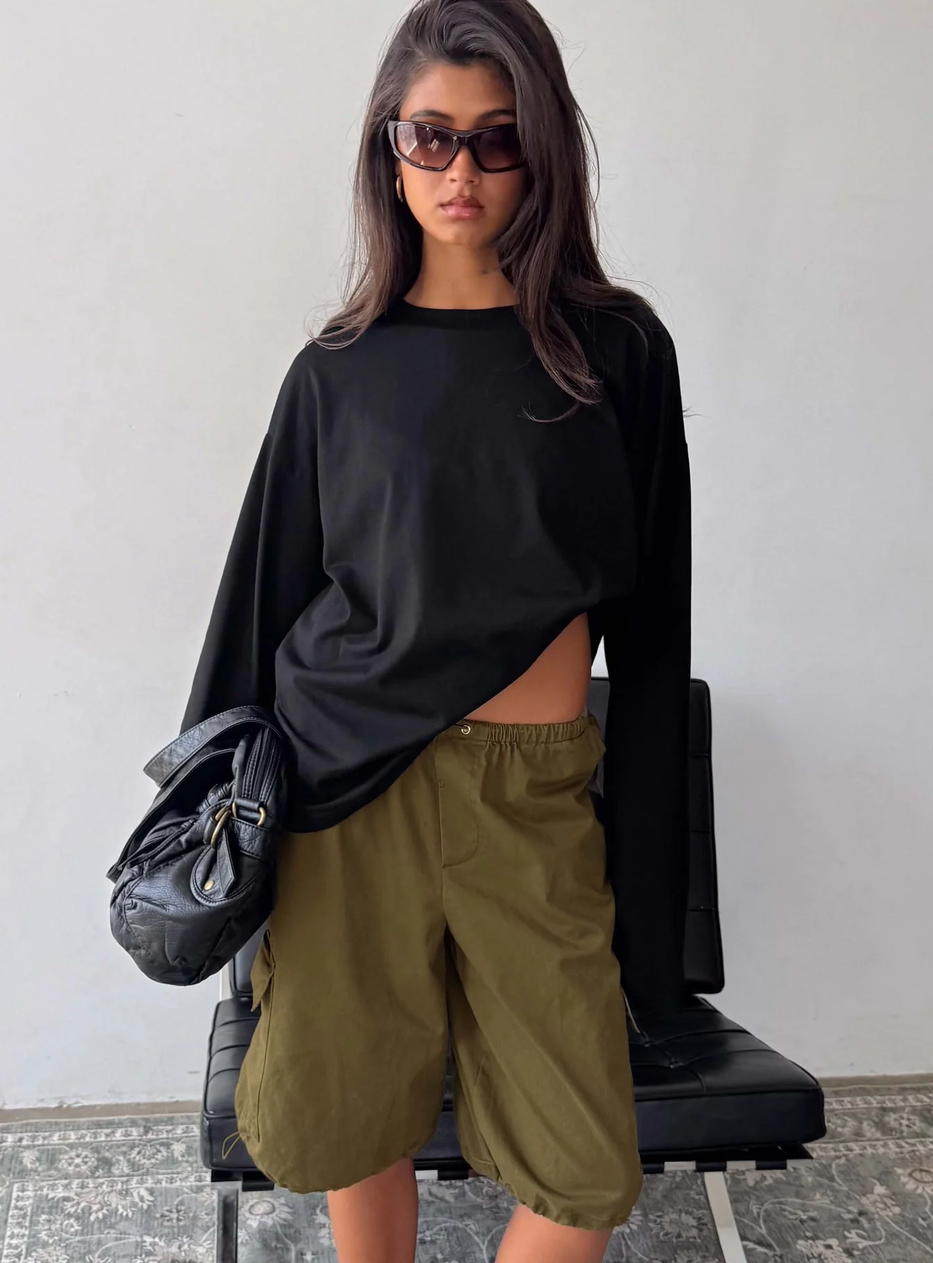 Settle Down Long Sleeve Top Black - Image 9